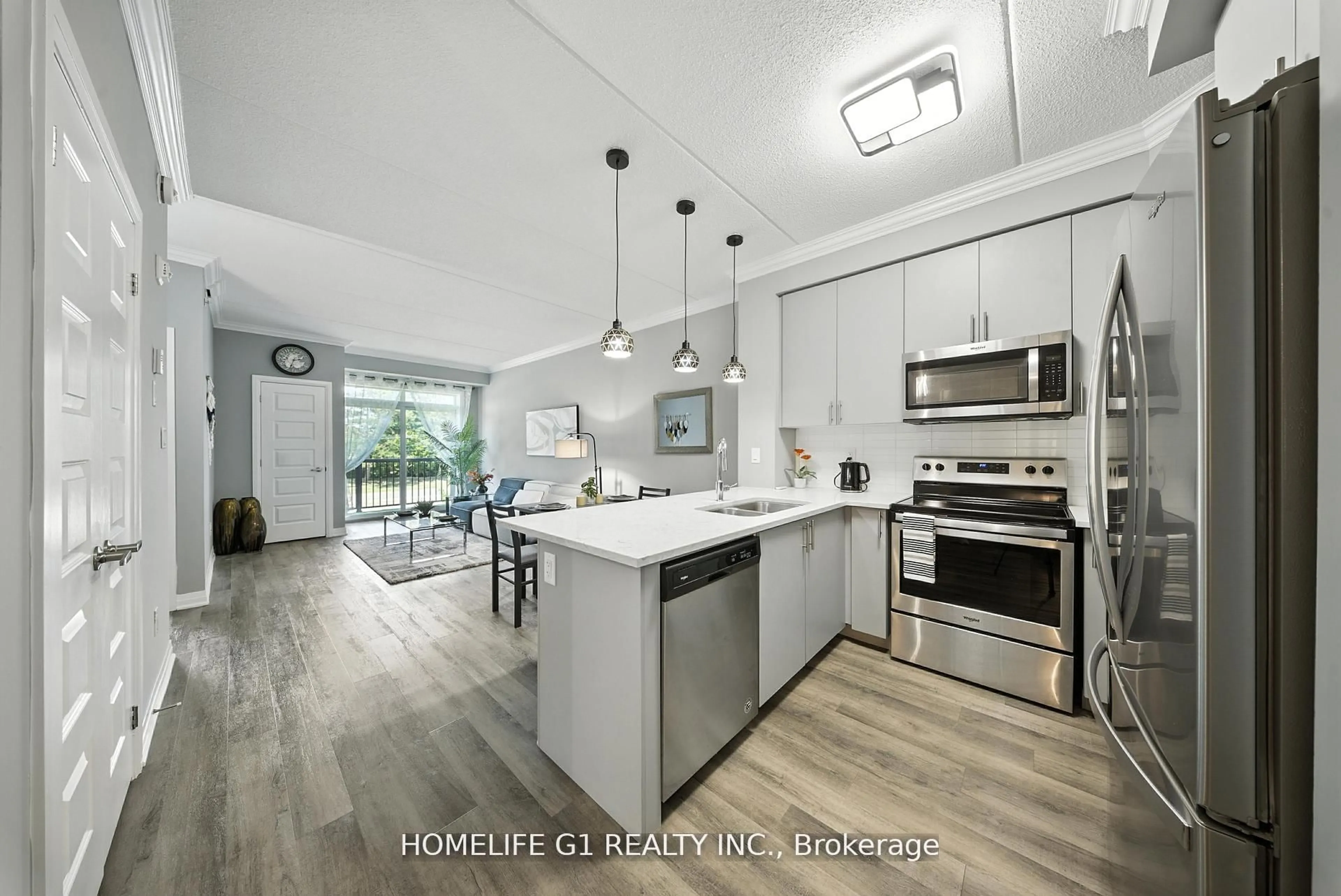 Open concept kitchen, unknown for 610 Farmstead Dr #215, Milton Ontario L9T 8X5
