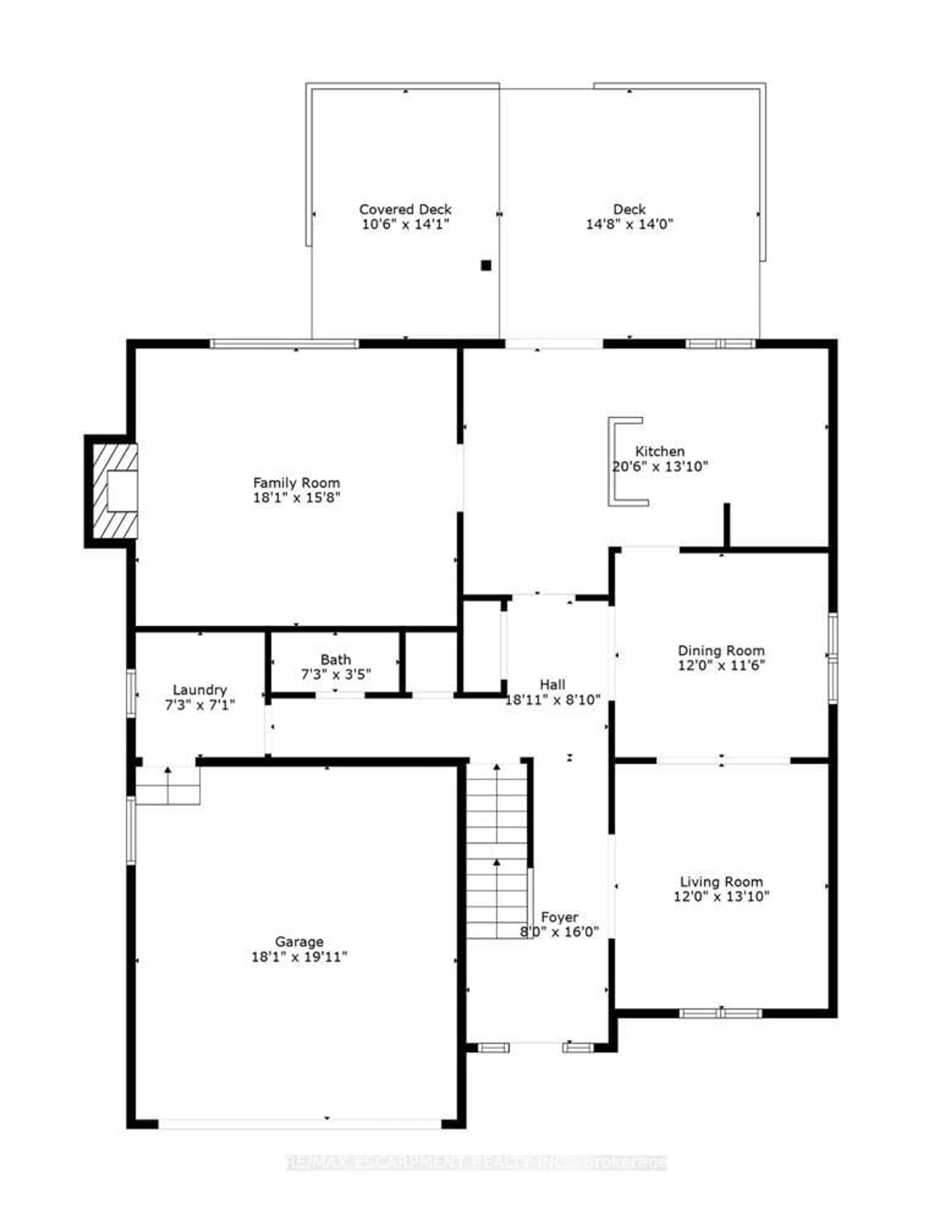 Floor plan for 2072 Headon Rd, Burlington Ontario L7M 4G3