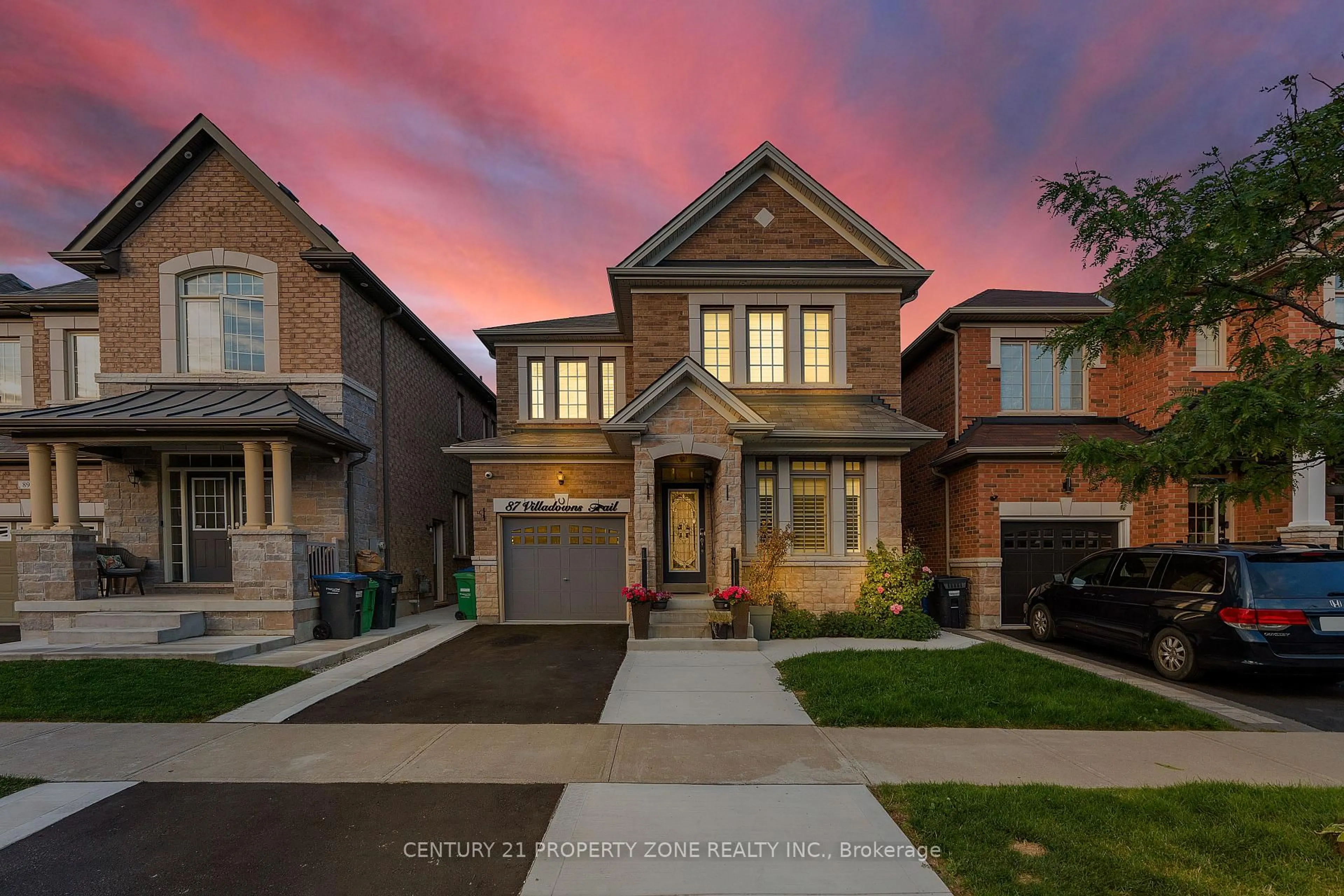 Home with brick exterior material, street for 87 Villadowns Tr, Brampton Ontario L6R 3Y8
