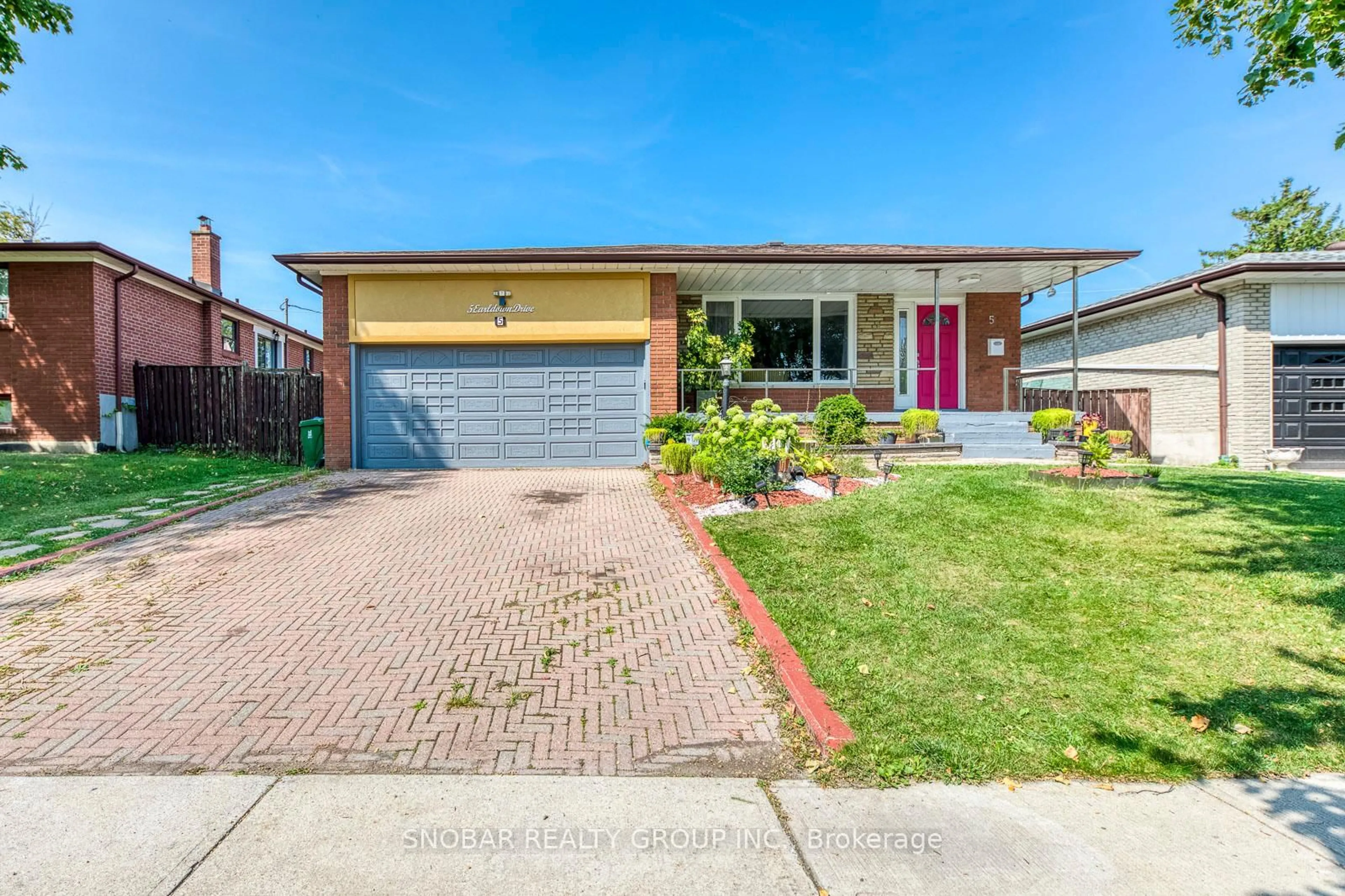 Home with brick exterior material, street for 5 Earldown Dr, Toronto Ontario M9R 2L4