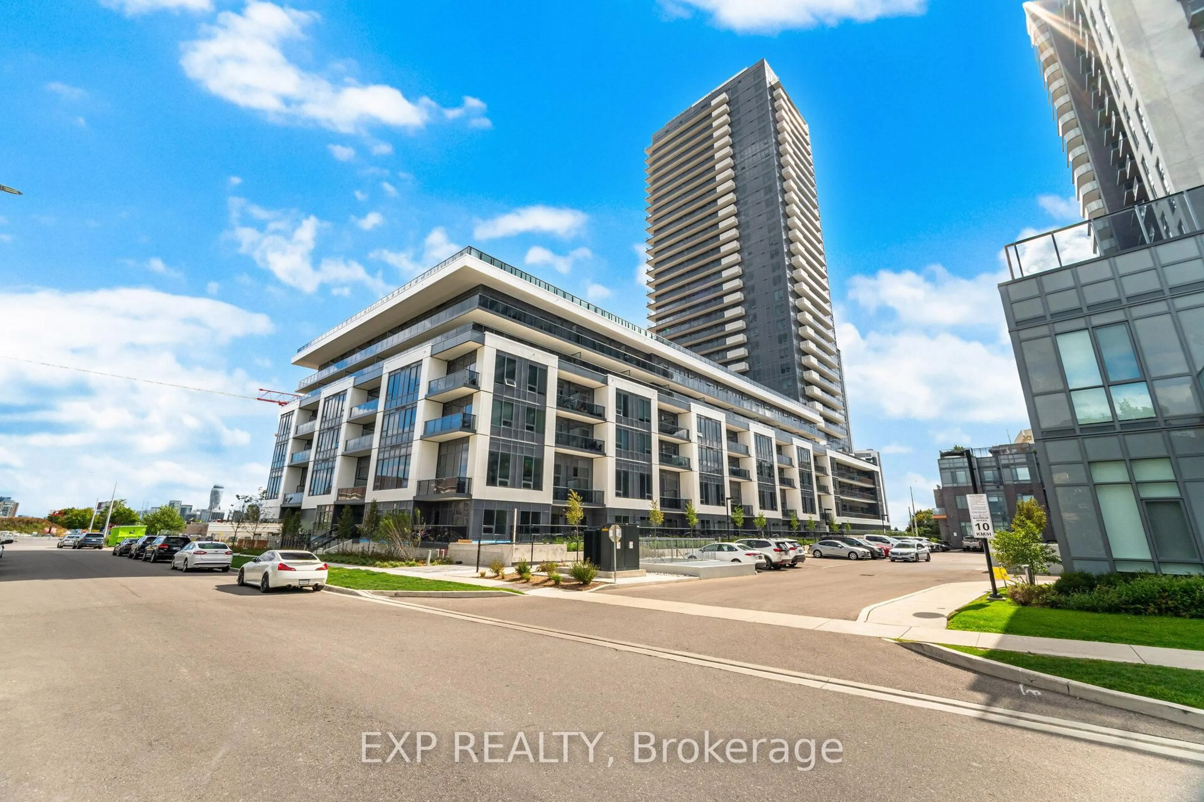 A pic from outside/outdoor area/front of a property/back of a property/a pic from drone, unknown for 5105 Hurontario St #3012, Mississauga Ontario L4Z 3X7