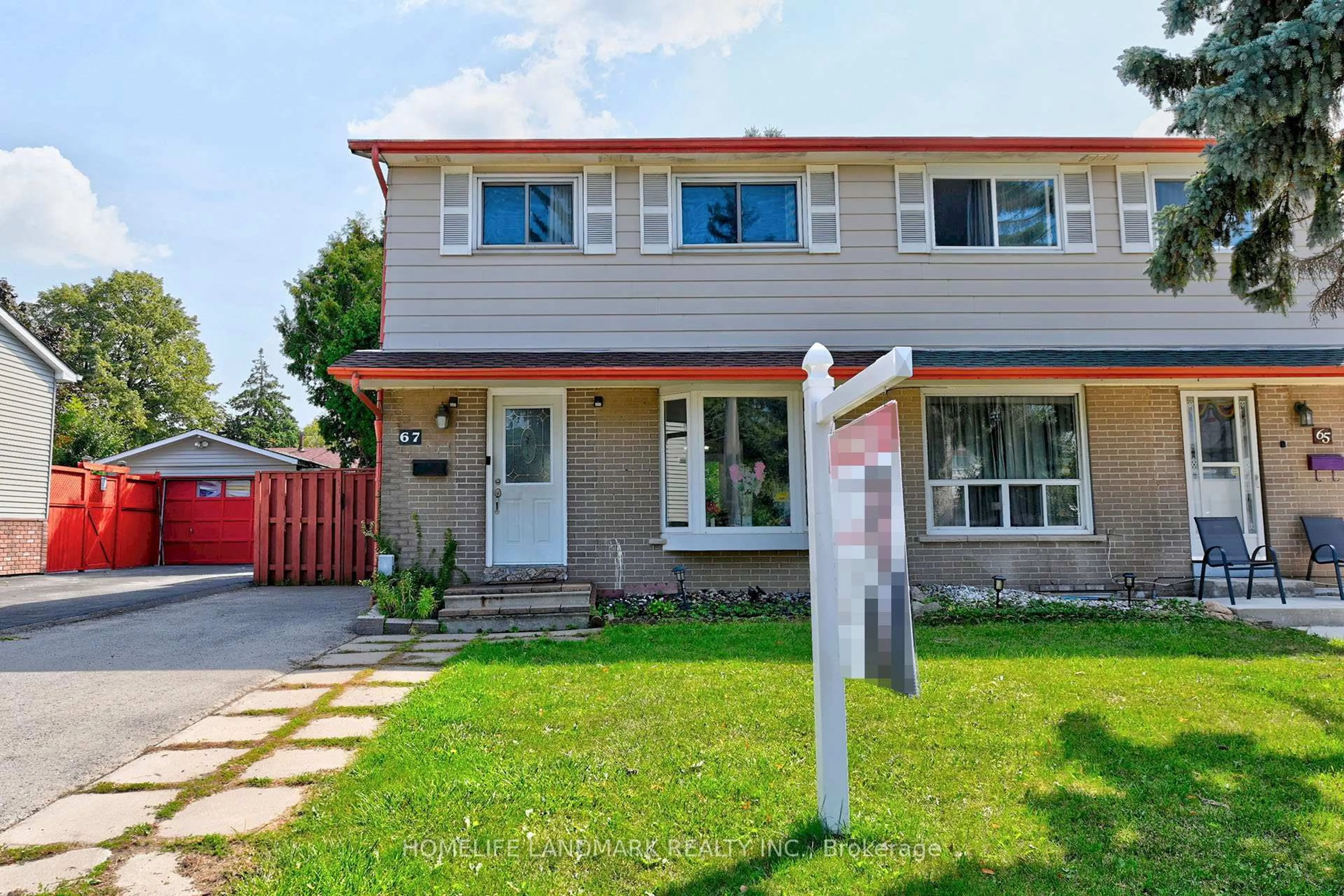 Home with vinyl exterior material, street for 67 Crawford Dr, Brampton Ontario L6V 2C6