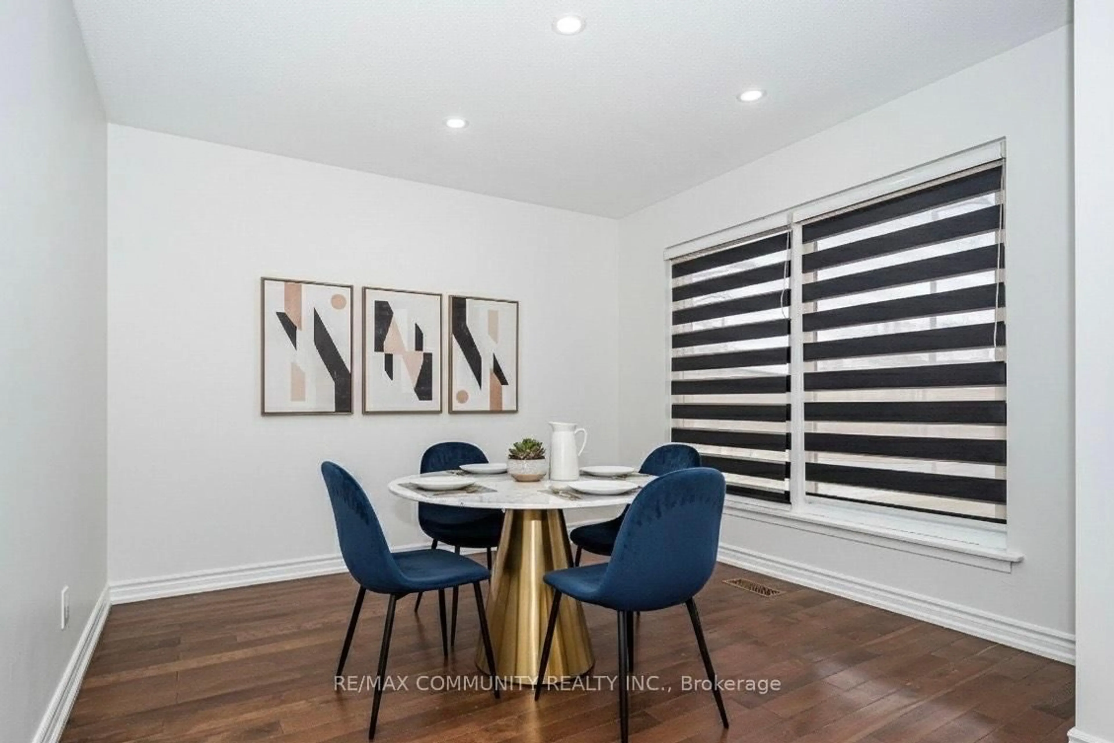 Dining room, wood/laminate floor for 15 Strathavon Dr, Toronto Ontario M9V 2H4