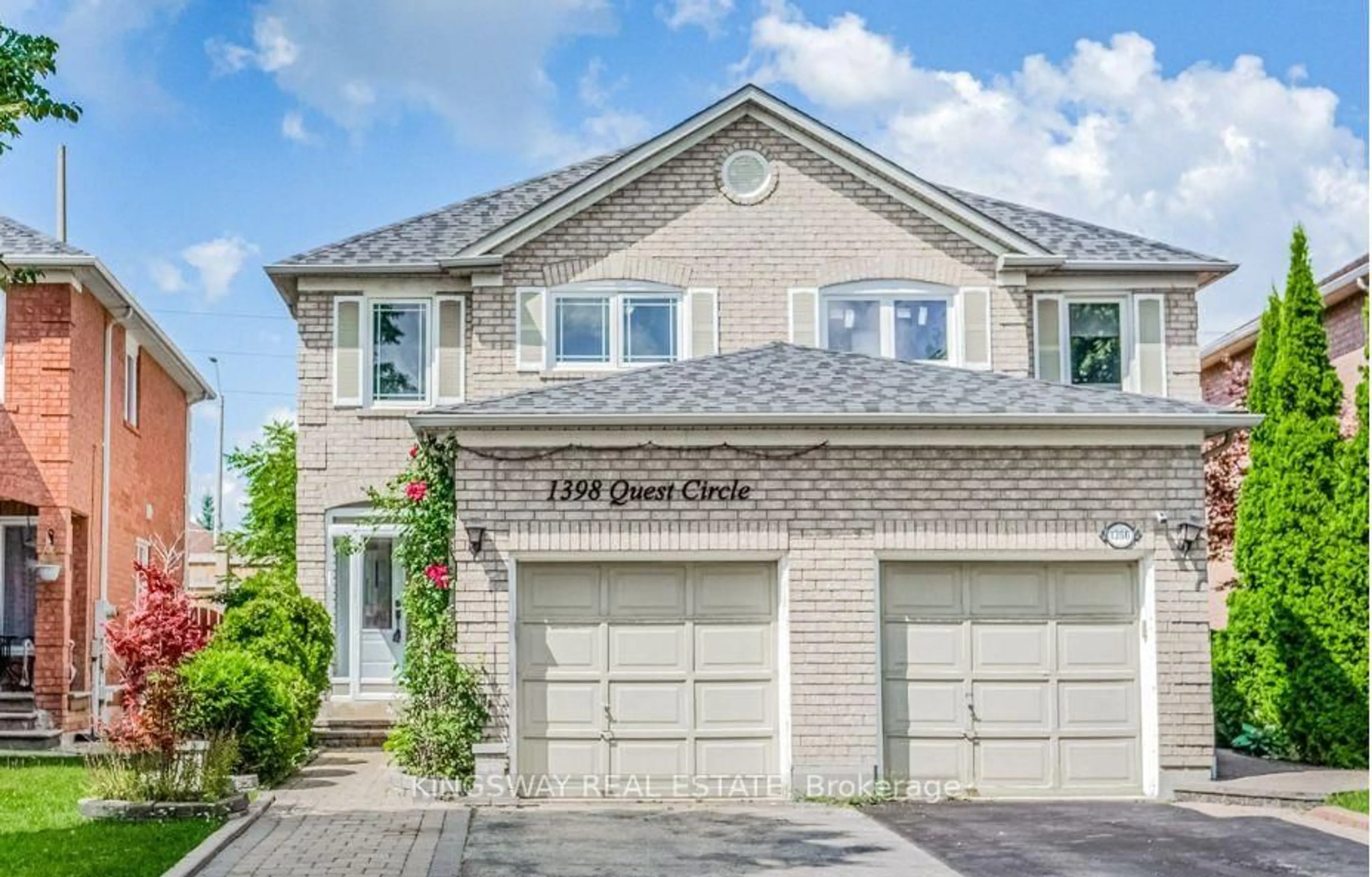 Home with brick exterior material, street for 1398 Quest Circ, Mississauga Ontario L5N 8B5