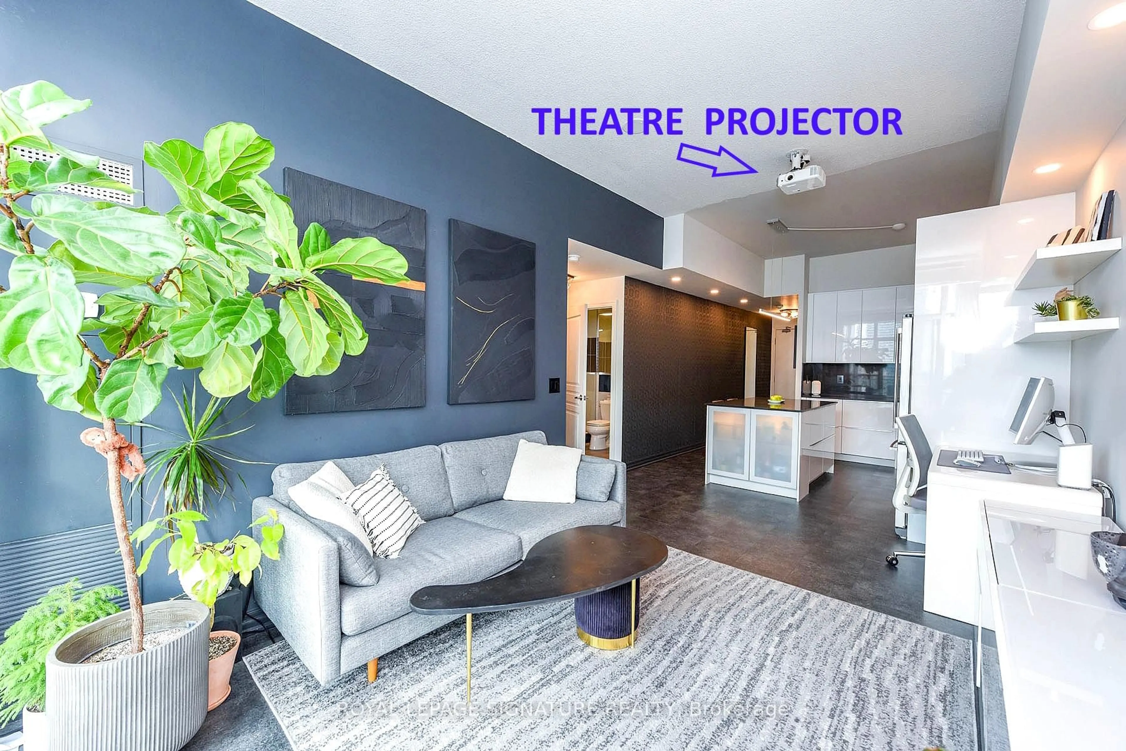 Home theater for 223 Webb Dr #PH3507, Mississauga Ontario L5B 0E8