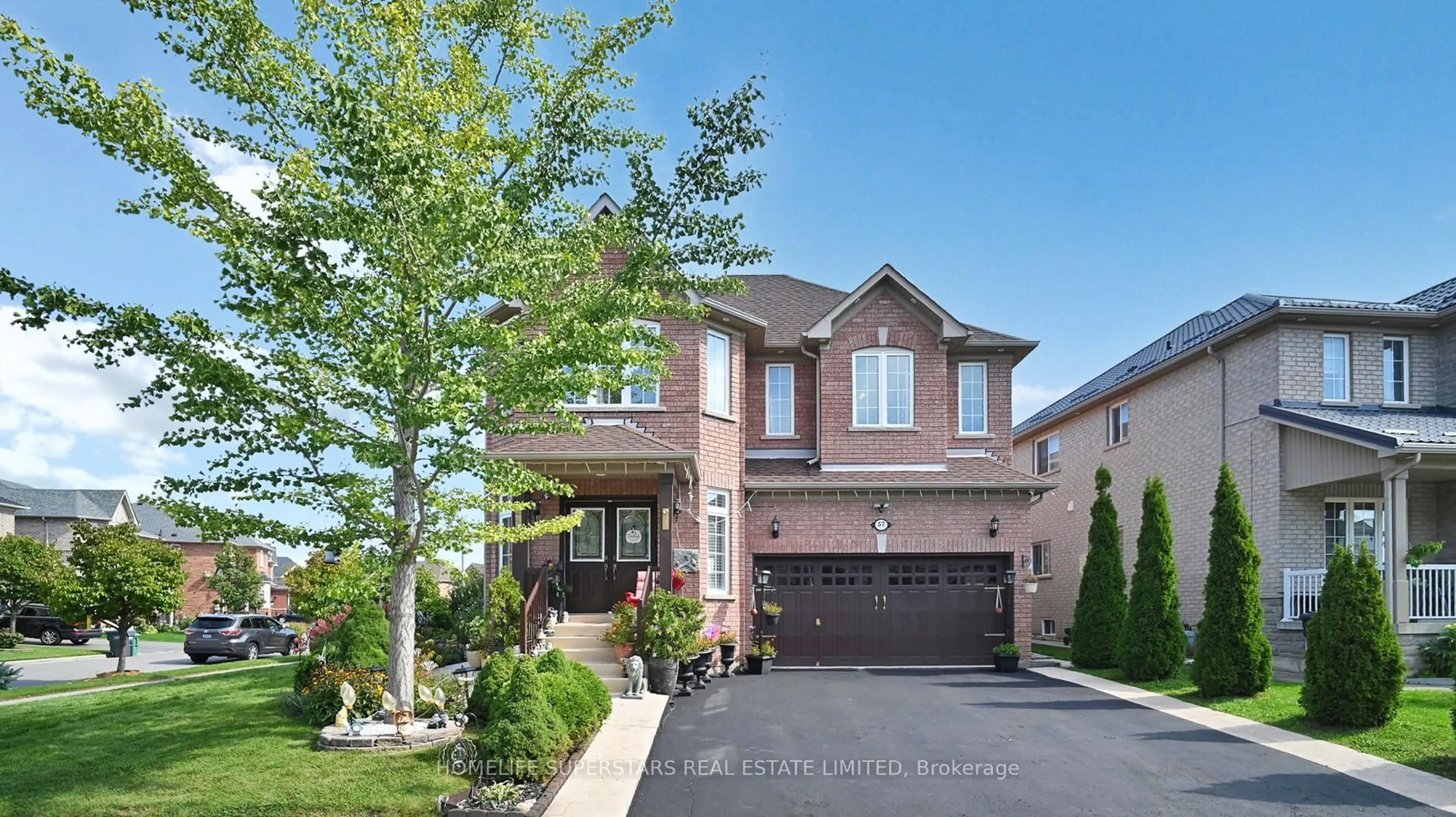 Home with brick exterior material, street for 57 Quailvalley Dr, Brampton Ontario L6R 0N7