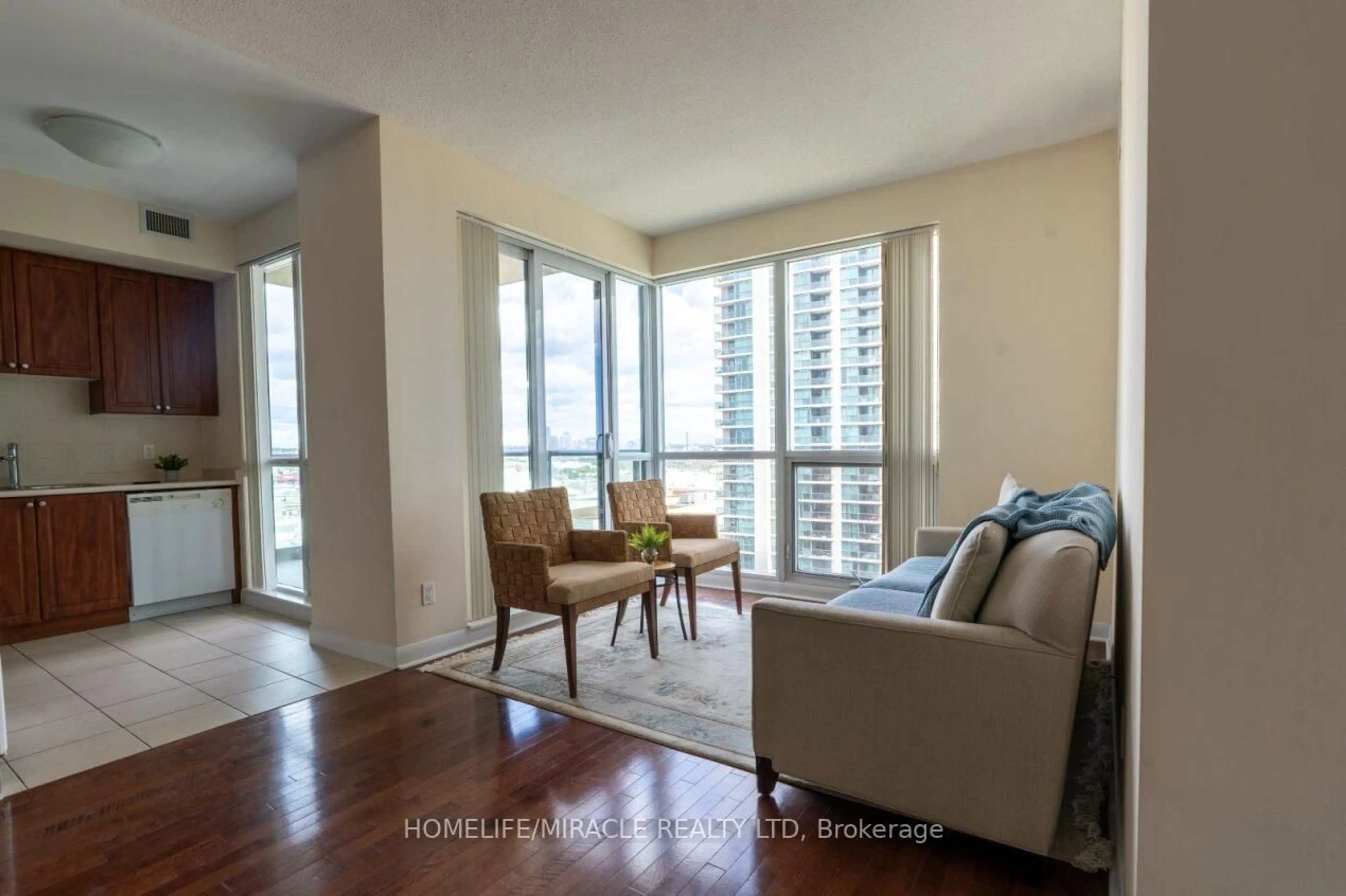 Living room with furniture, unknown for 225 sherway Gardens Rd, Toronto Ontario M9C 0A3