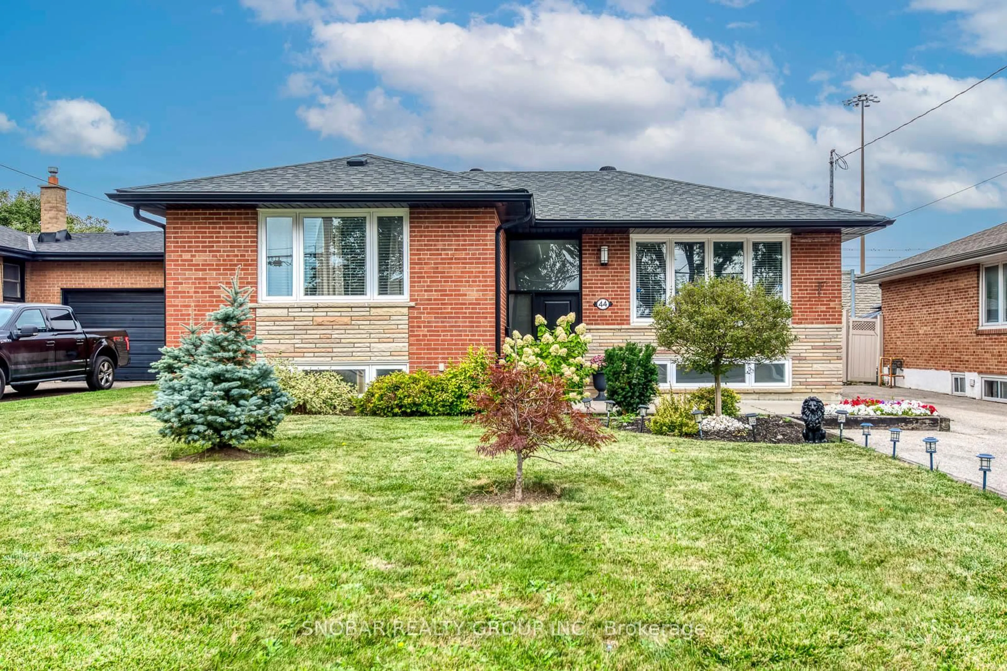 Home with brick exterior material, street for 44 Arkley Cres, Toronto Ontario M9R 3S3