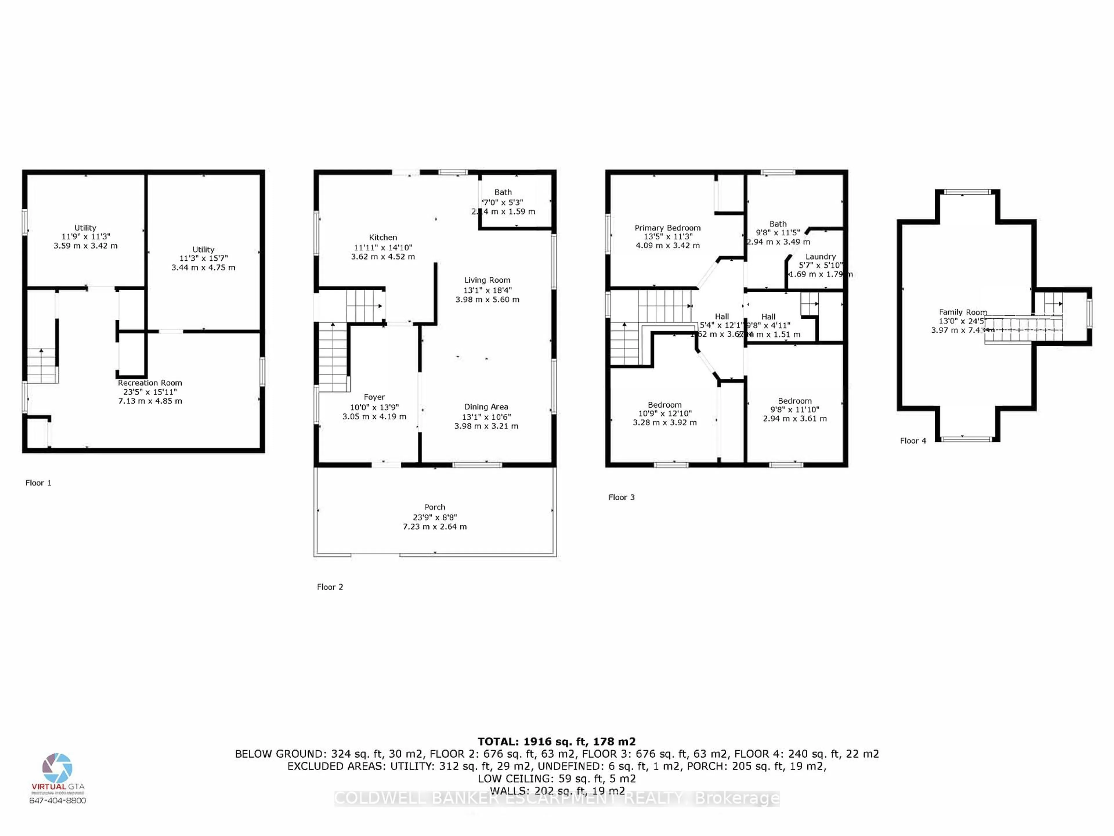 Floor plan for 44 Church St, Halton Hills Ontario L7J 1K5