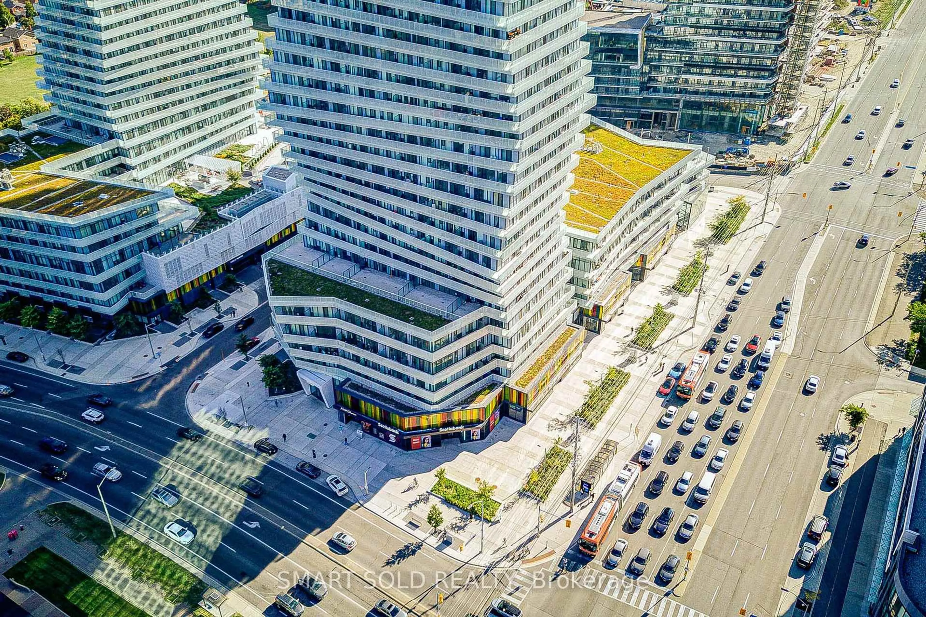A pic from outside/outdoor area/front of a property/back of a property/a pic from drone, city buildings view from balcony for 3900 Confederation Pkwy #4504, Mississauga Ontario L5B 0M3