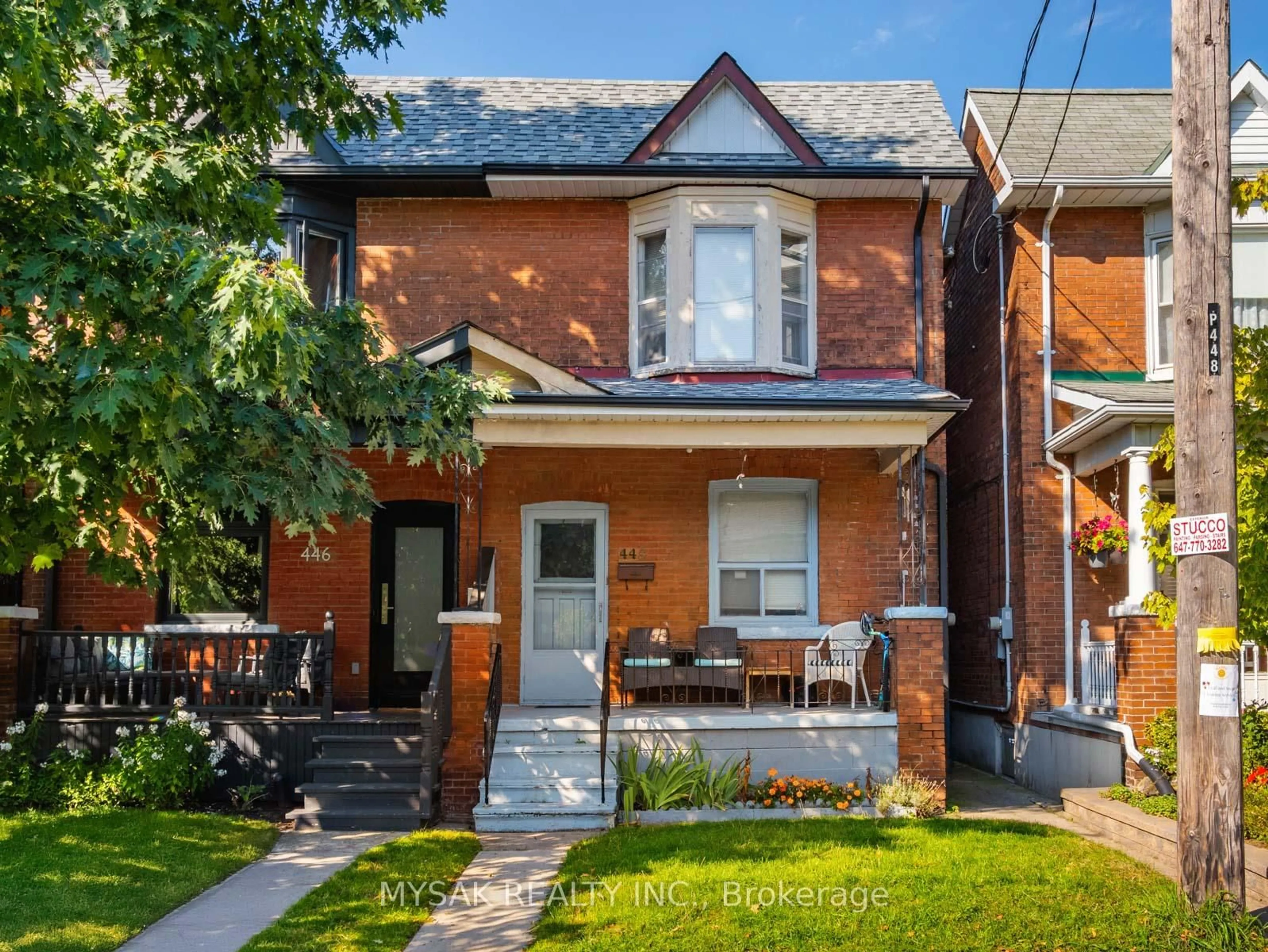 Home with brick exterior material, street for 448 Willard Ave, Toronto Ontario M6S 3R6