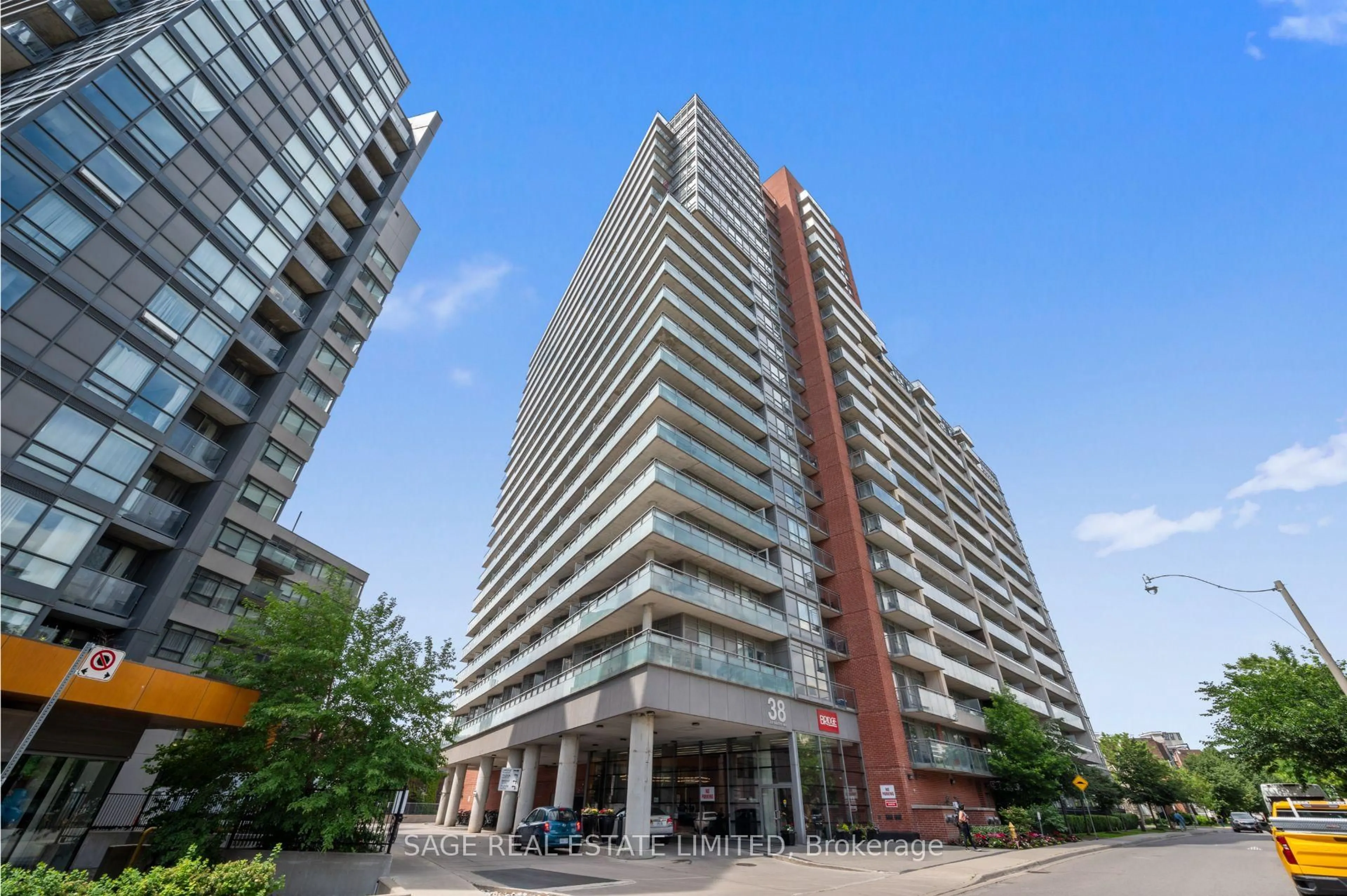 Patio, building for 38 Joe Shuster Way #1518, Toronto Ontario M6K 0A5