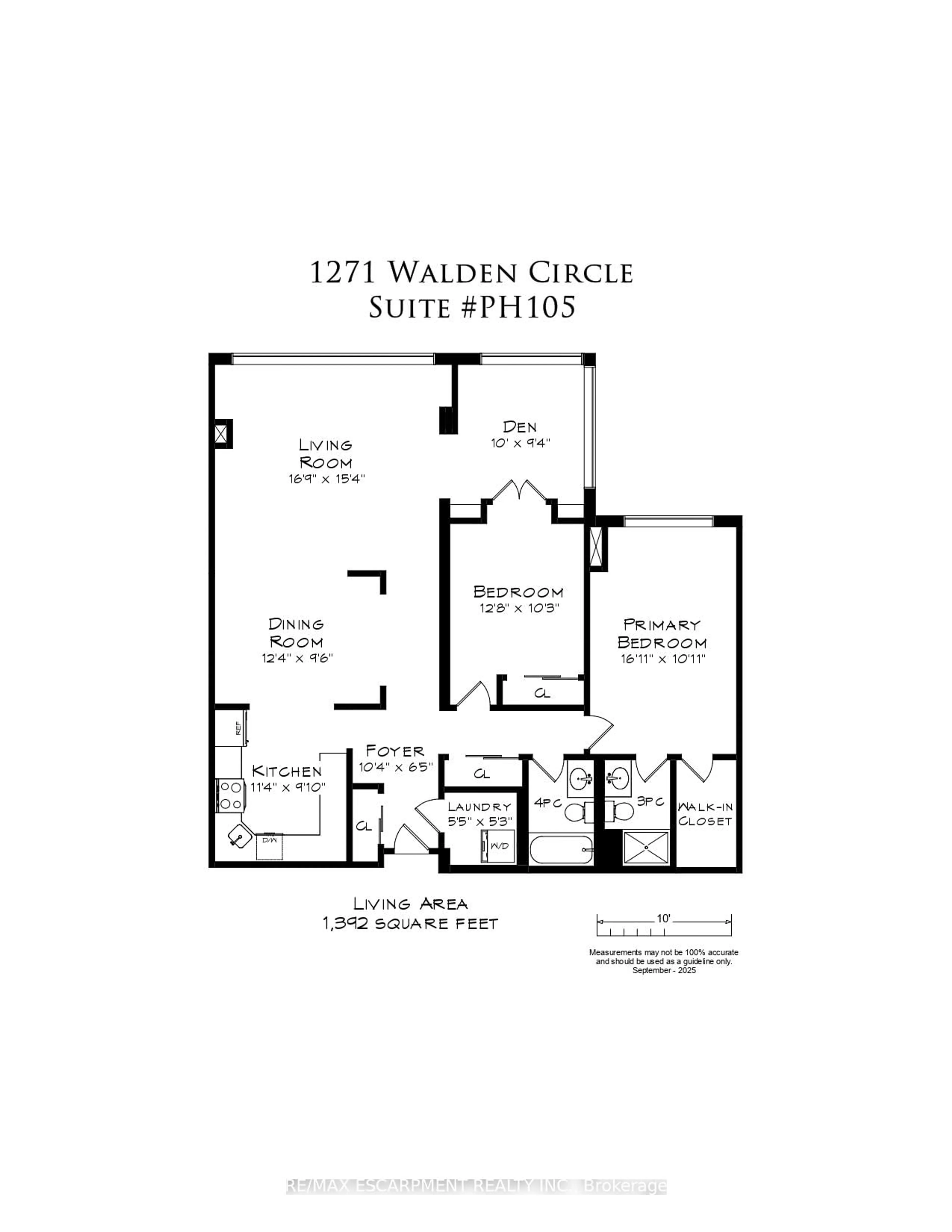 Floor plan for 1271 Walden Circ #PH105, Mississauga Ontario L5J 4R4