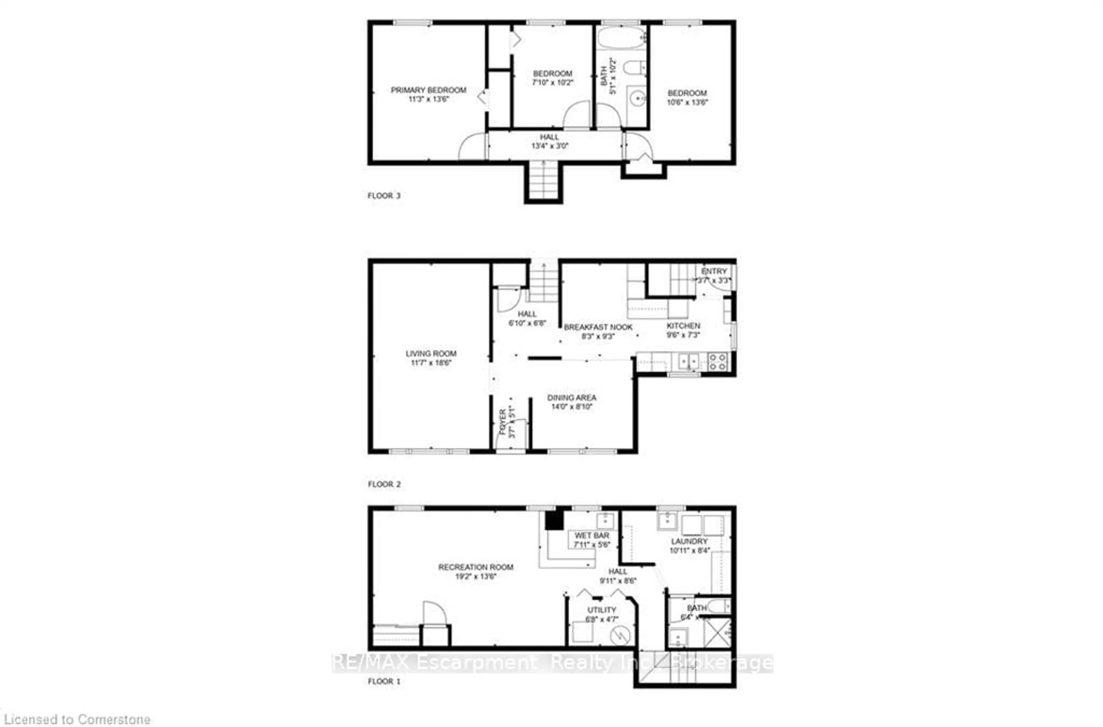 Floor plan for 1610 Hobbs Cres, Mississauga Ontario L5J 3R9