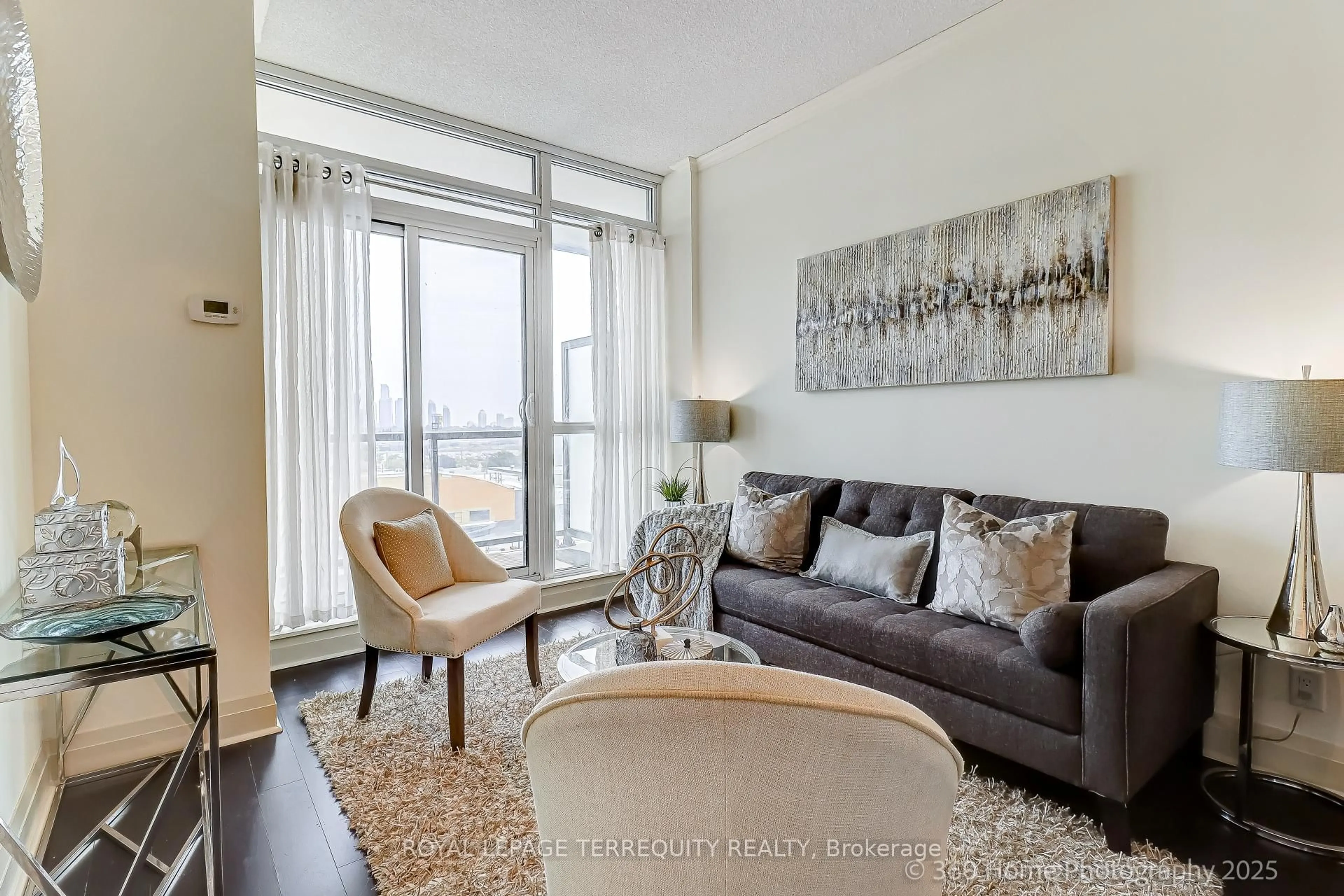 Living room with furniture, unknown for 1185 The Queensway #716, Toronto Ontario M8Z 0C6