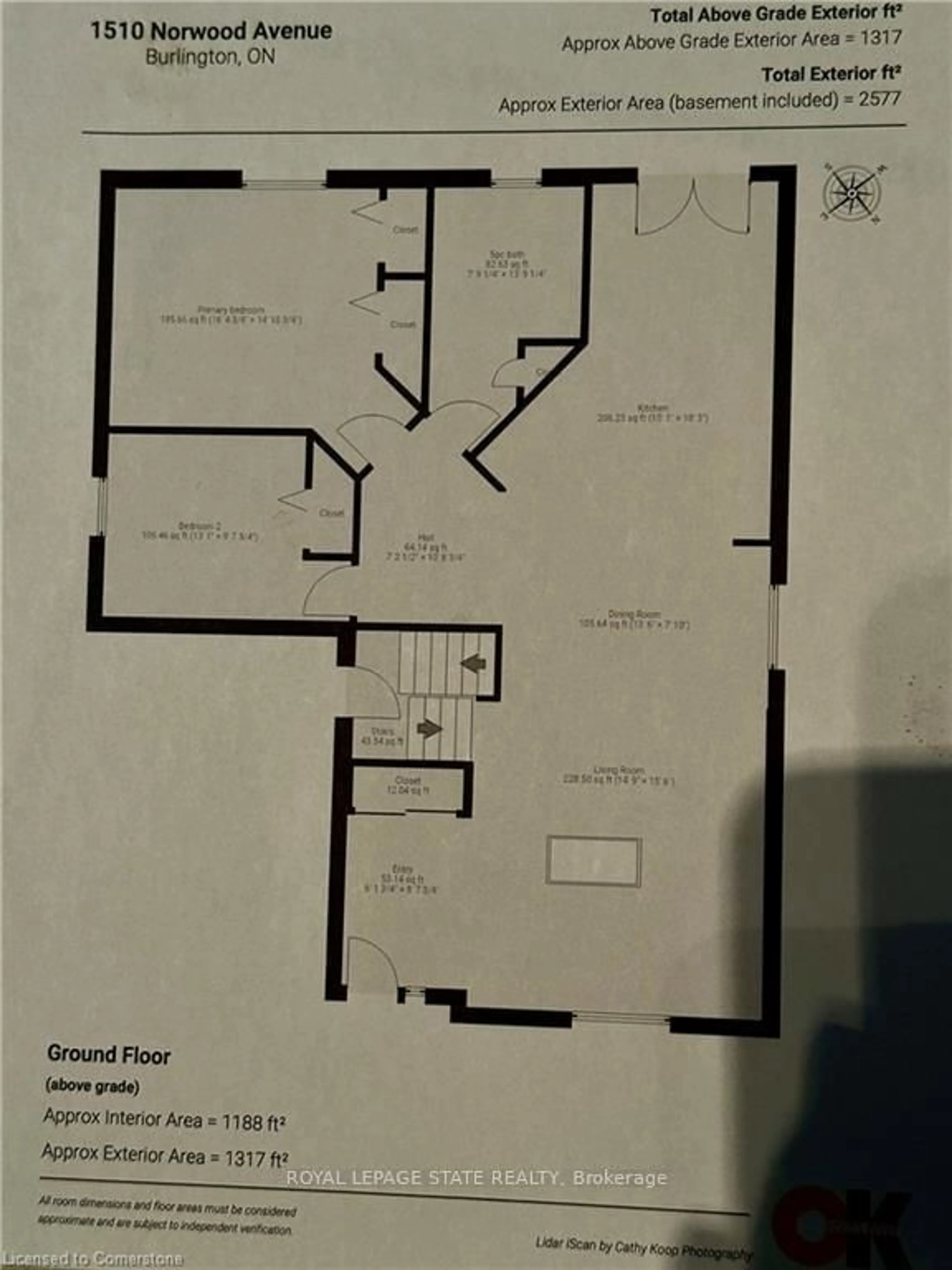 Floor plan for 1510 Norwood Ave, Burlington Ontario L7T 1V8