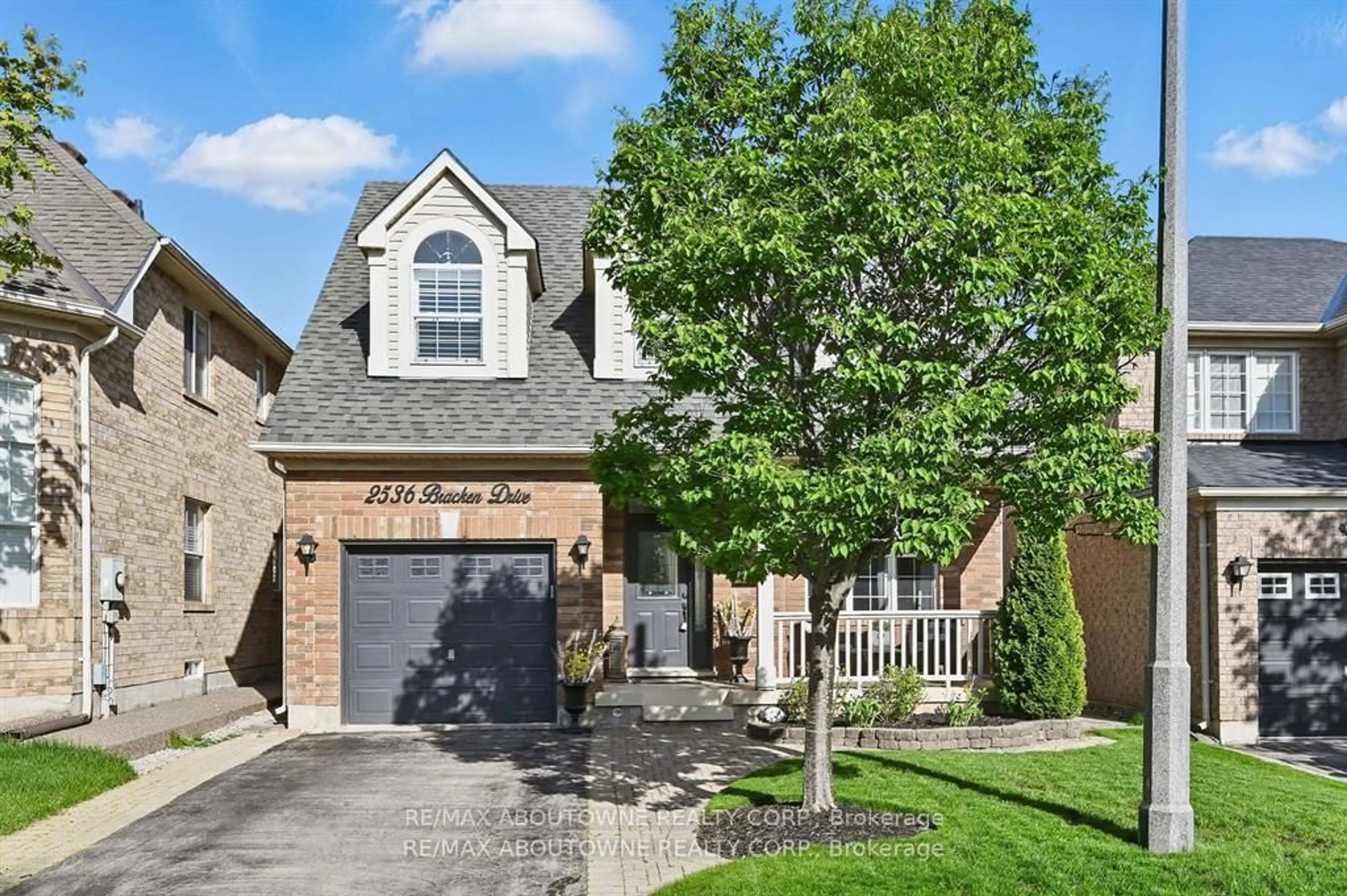Home with brick exterior material, street for 2536 Bracken Dr, Oakville Ontario L6M 4R7