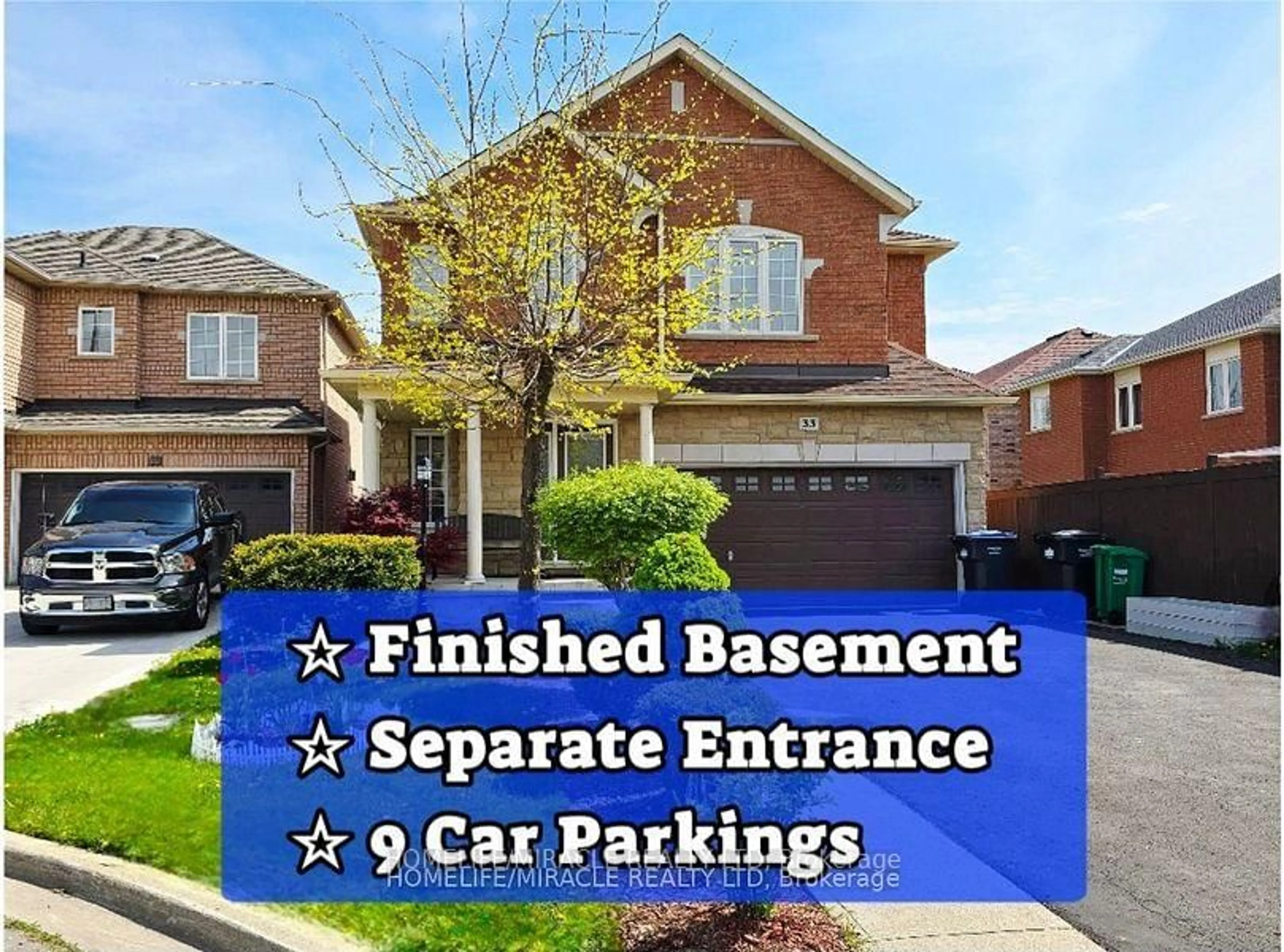 Home with brick exterior material, street for 33 Atira Ave, Brampton Ontario L7A 3V1
