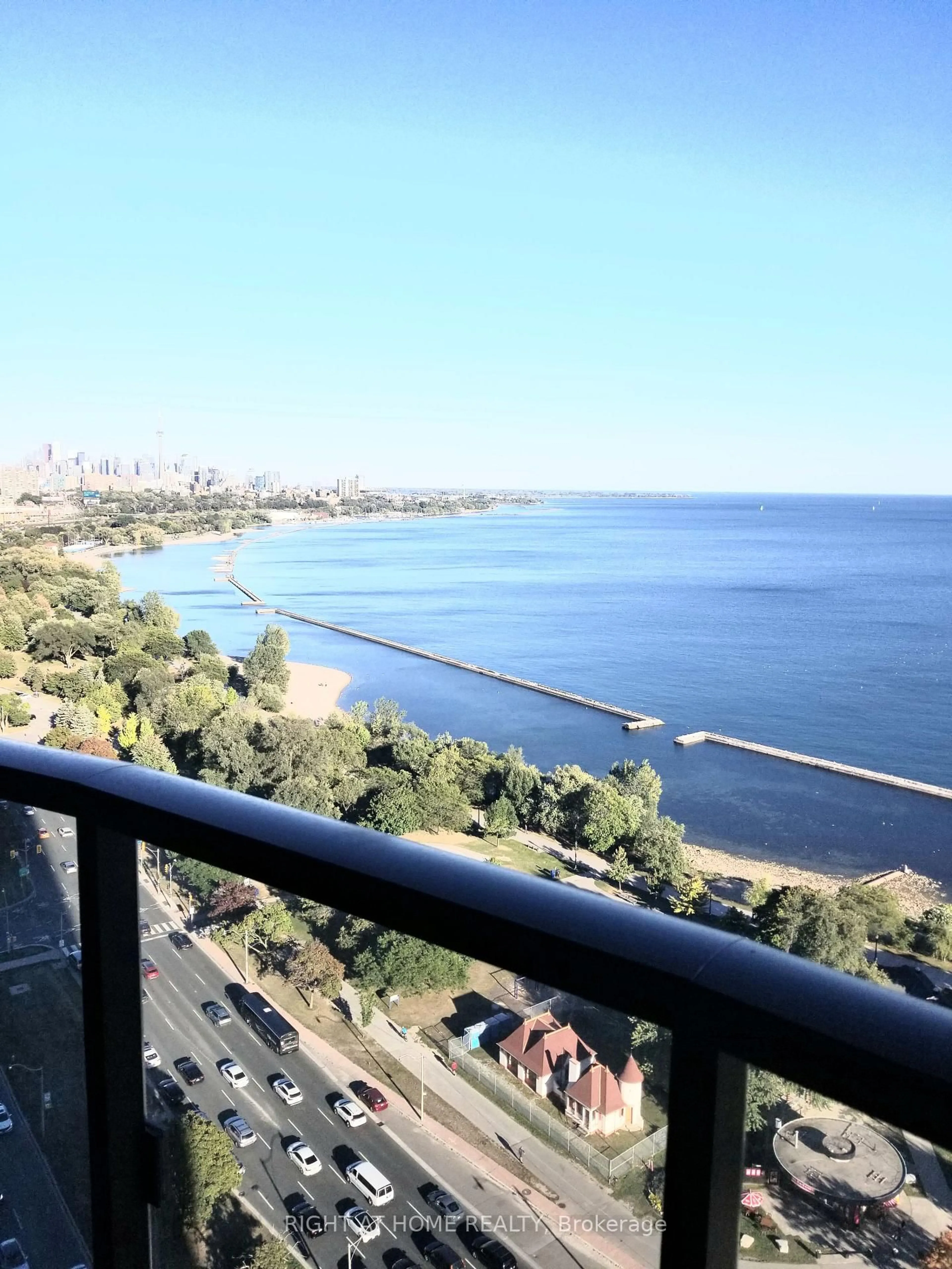 Balcony in the apartment, water/lake/river/ocean view for 1926 Lake Shore Blvd #2708, Toronto Ontario M6S 1A1