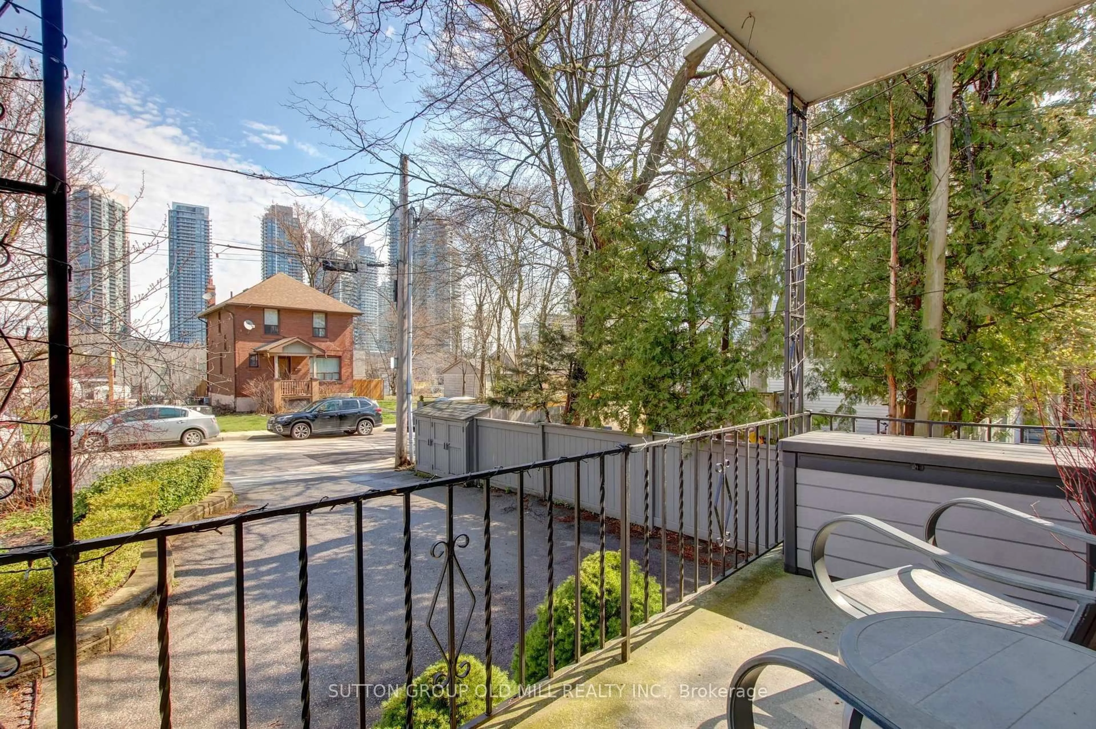 Patio, city buildings view from balcony for 14 Louisa St, Toronto Ontario M8V 2K6