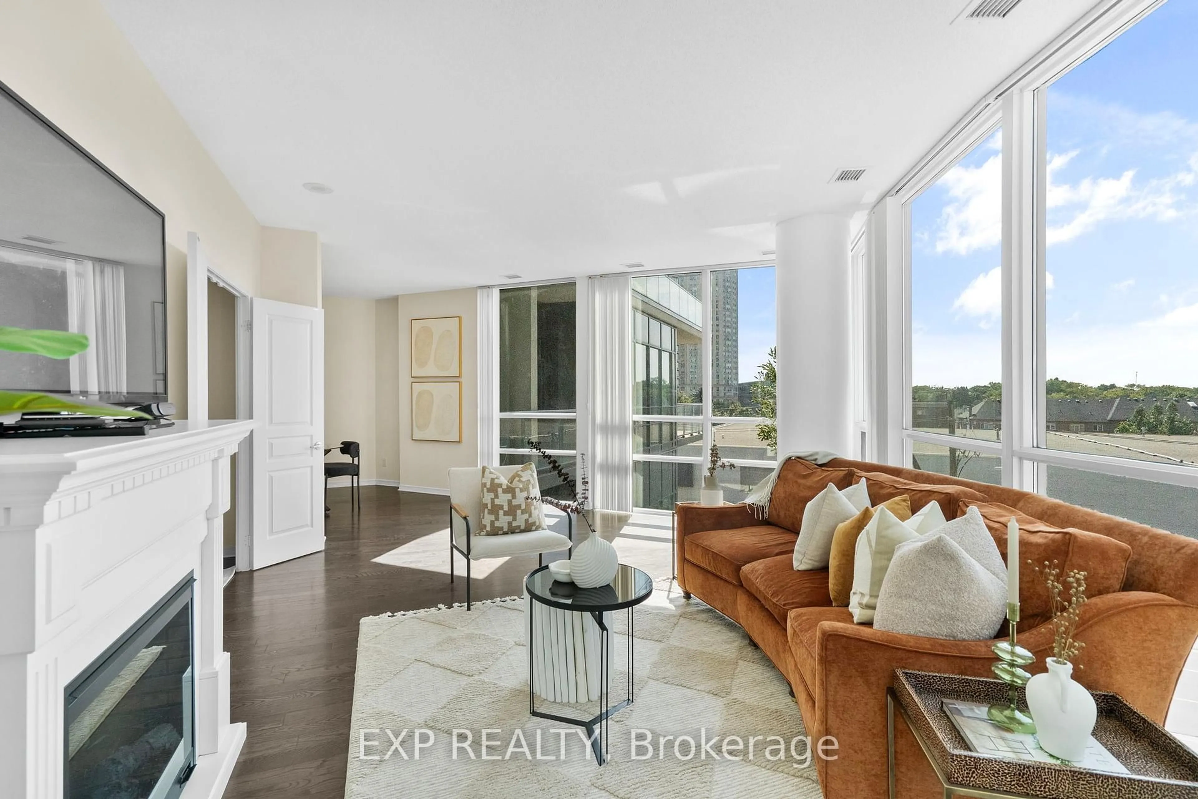 Living room with furniture, unknown for 2240 Lake Shore Blvd #319, Toronto Ontario M8V 1A5