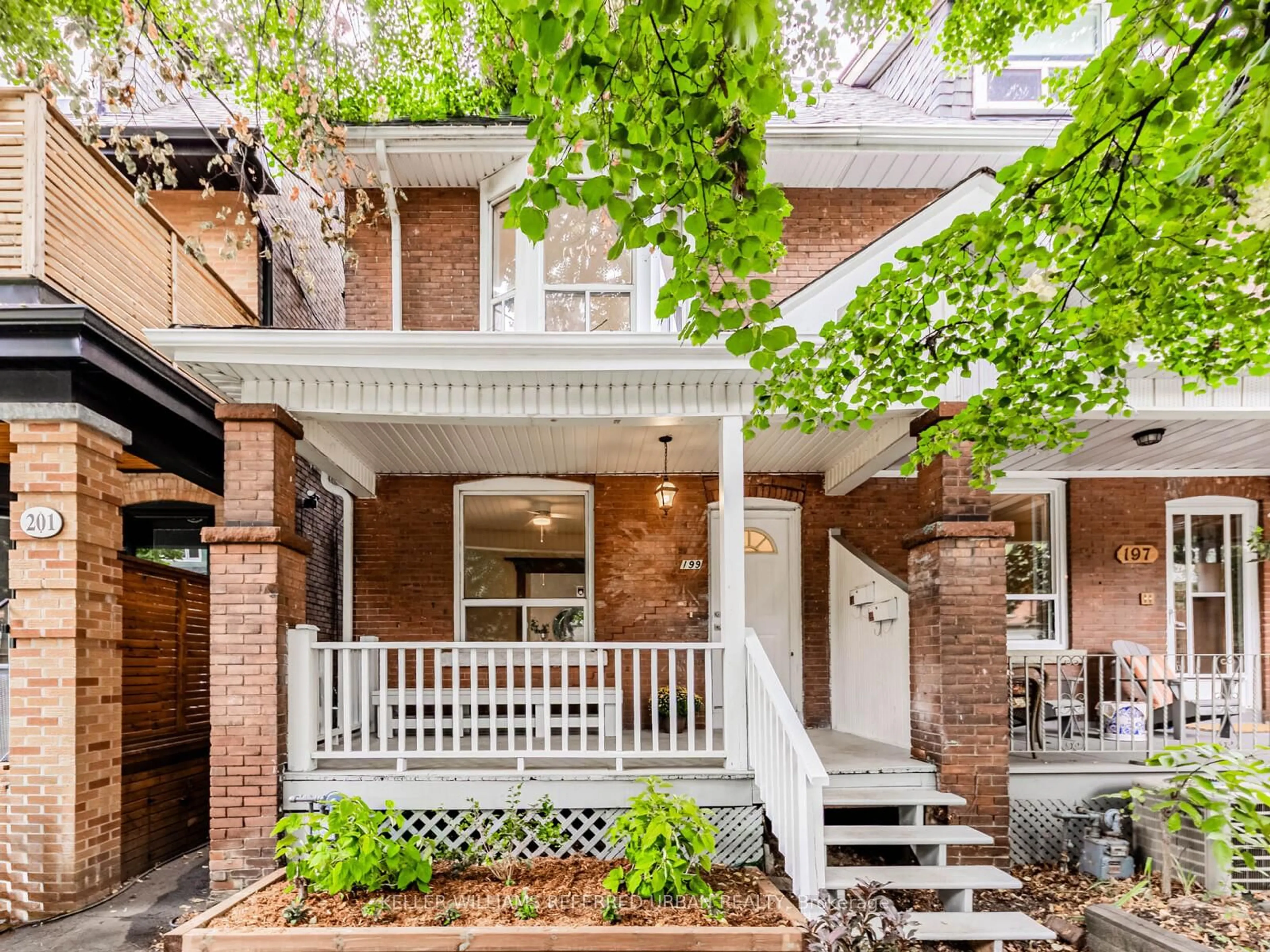 Home with brick exterior material, street for 199 Indian Road Cres, Toronto Ontario M6P 2G6