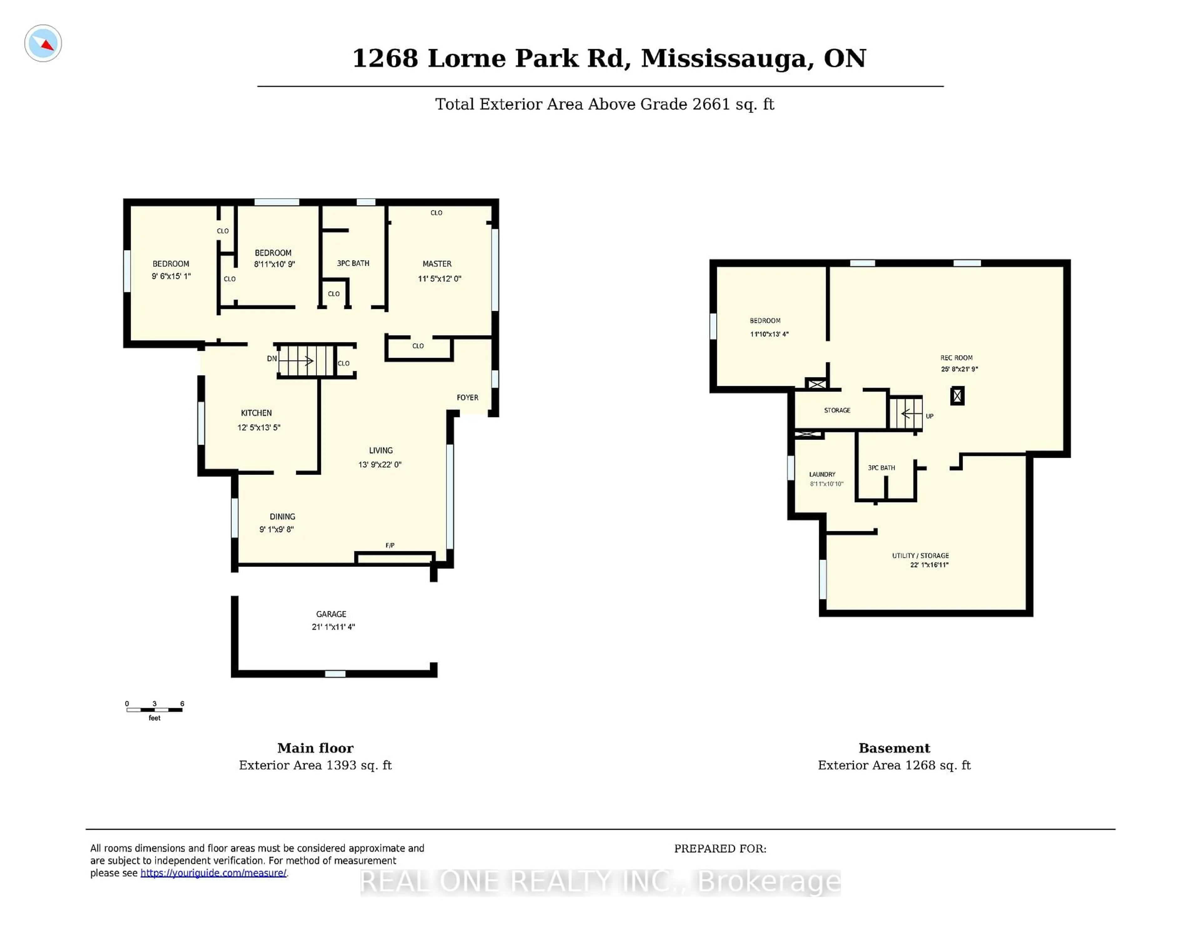 Floor plan for 1268 Lorne Park Rd, Mississauga Ontario L5H 3A8