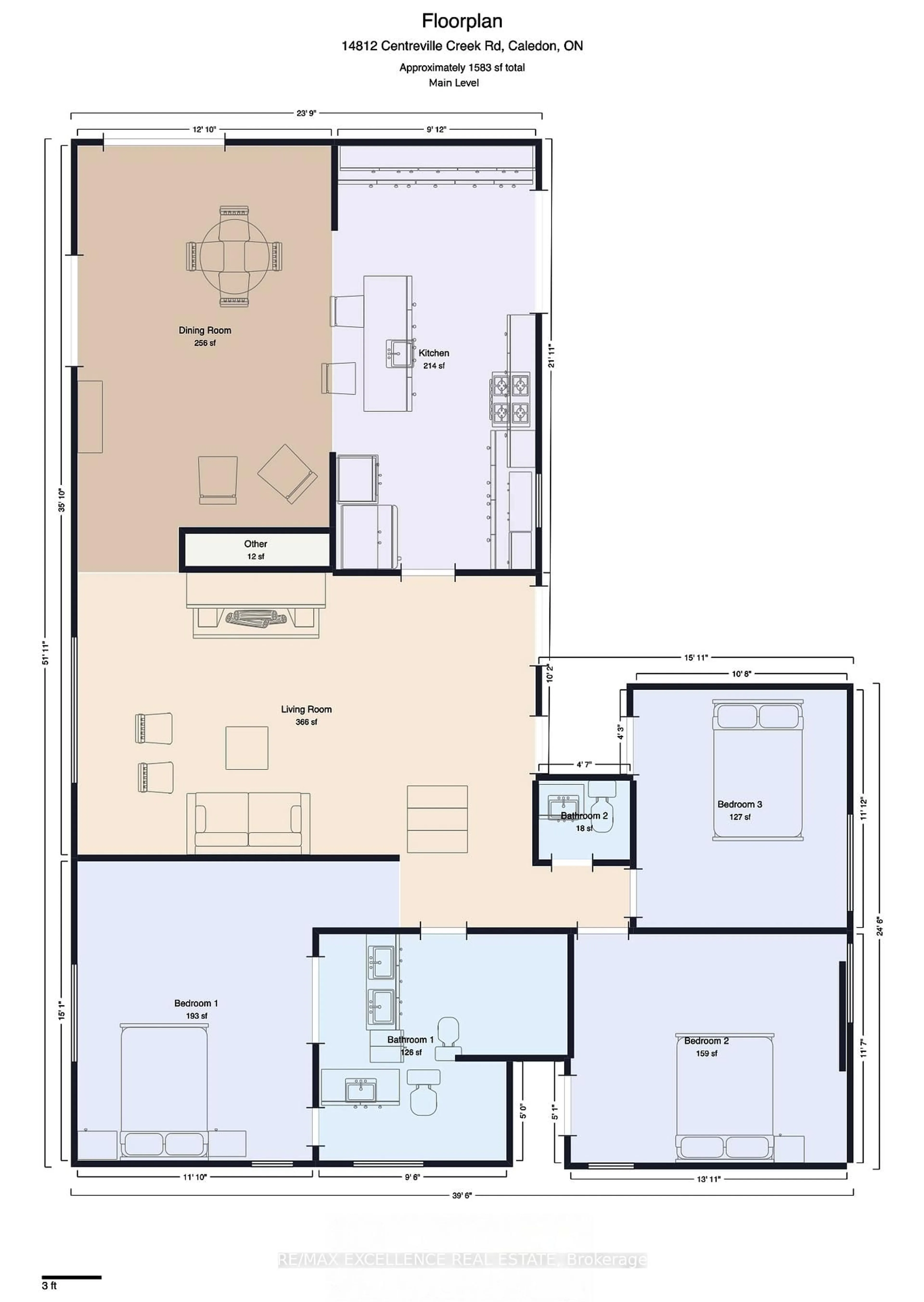 Floor plan for 14812 Centreville Creek Rd, Caledon Ontario L7C 3B1