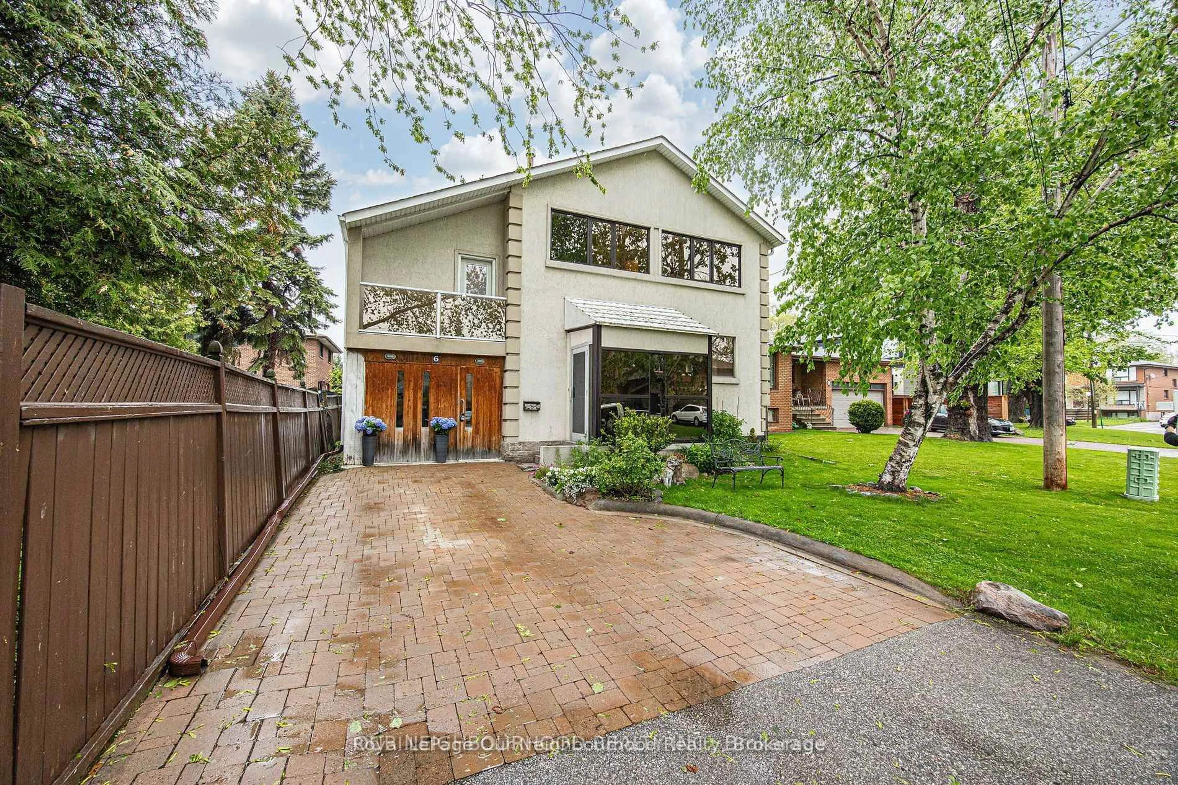 Home with brick exterior material, street for 6 Enfield Ave, Toronto Ontario M8W 1T7
