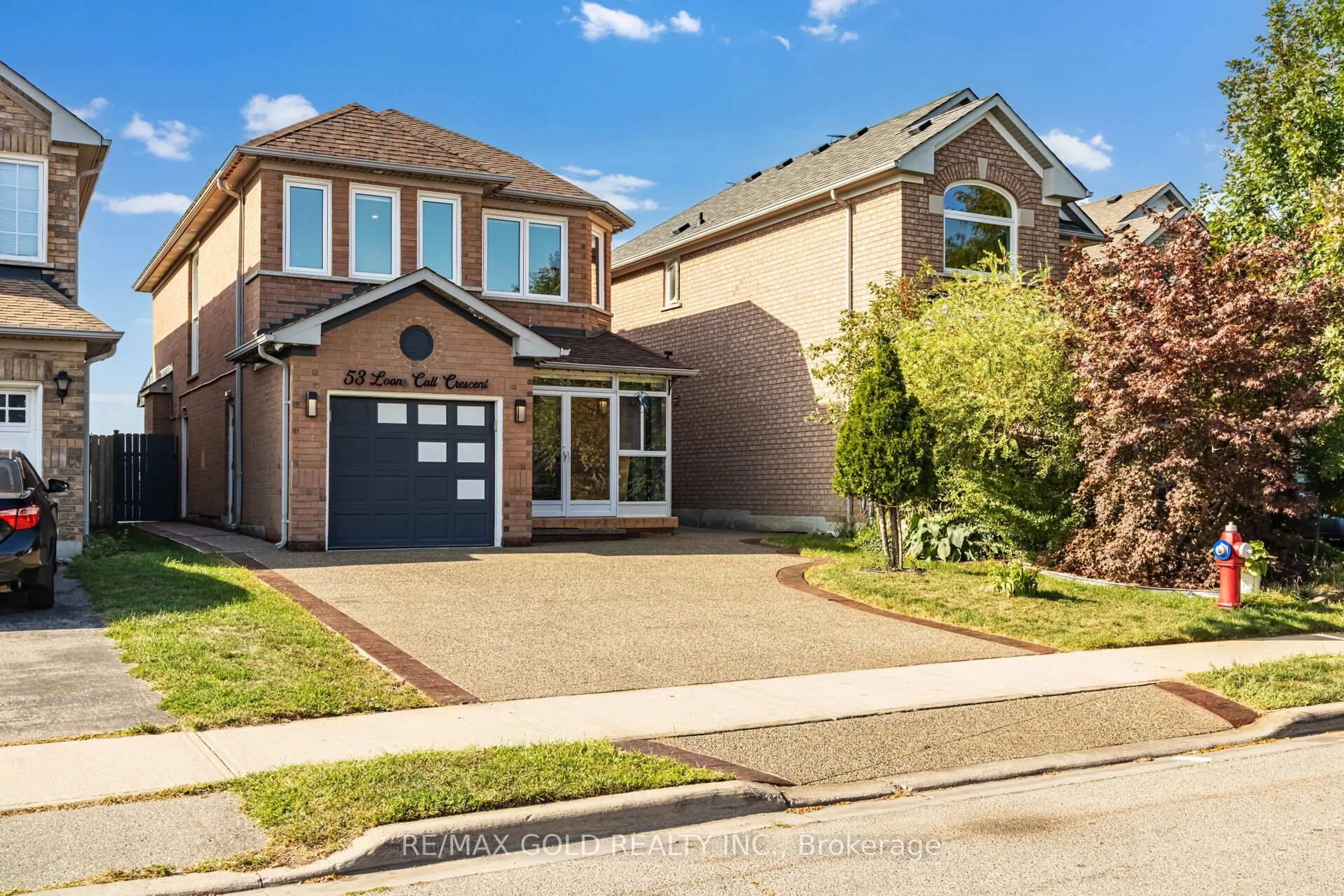 Home with brick exterior material, street for 53 loons call Cres, Brampton Ontario L6R 2G4