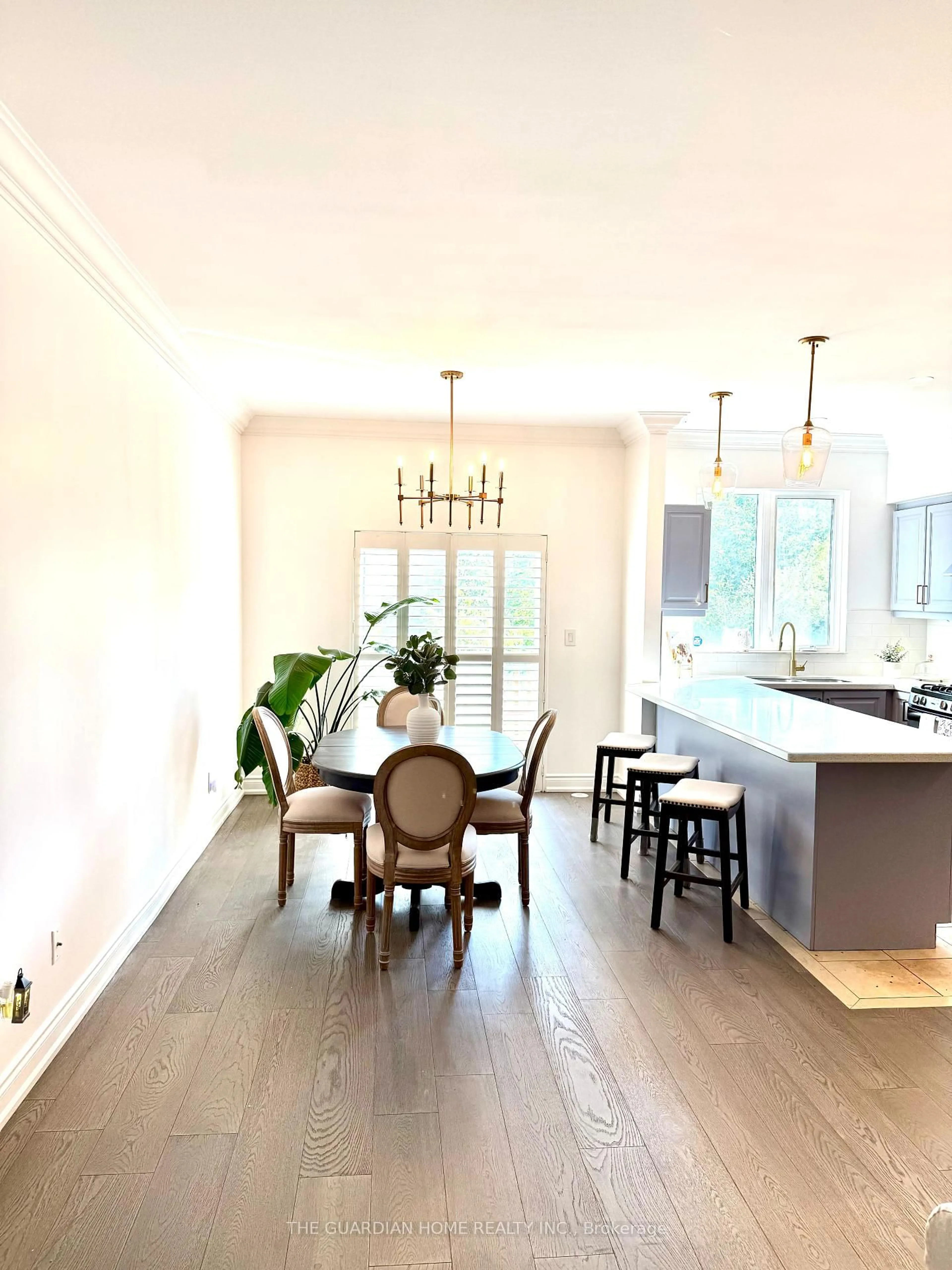 Open concept kitchen, wood/laminate floor for 3057 Finch Ave #35, Toronto Ontario M9M 0A7