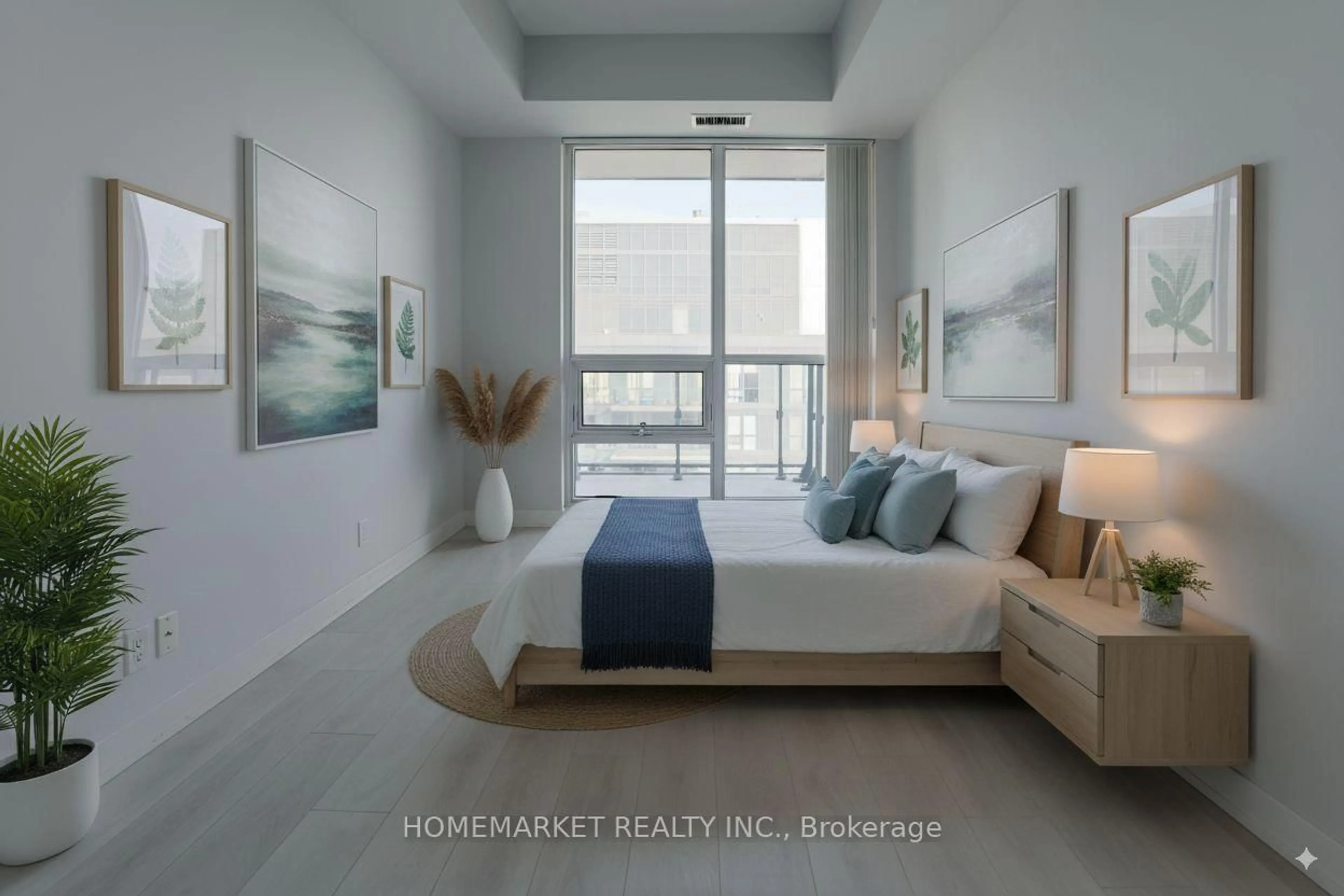 Bedroom with bed, ceramic/tile floor for 2220 Lake Shore Blvd #4308, Toronto Ontario M8V 0C1