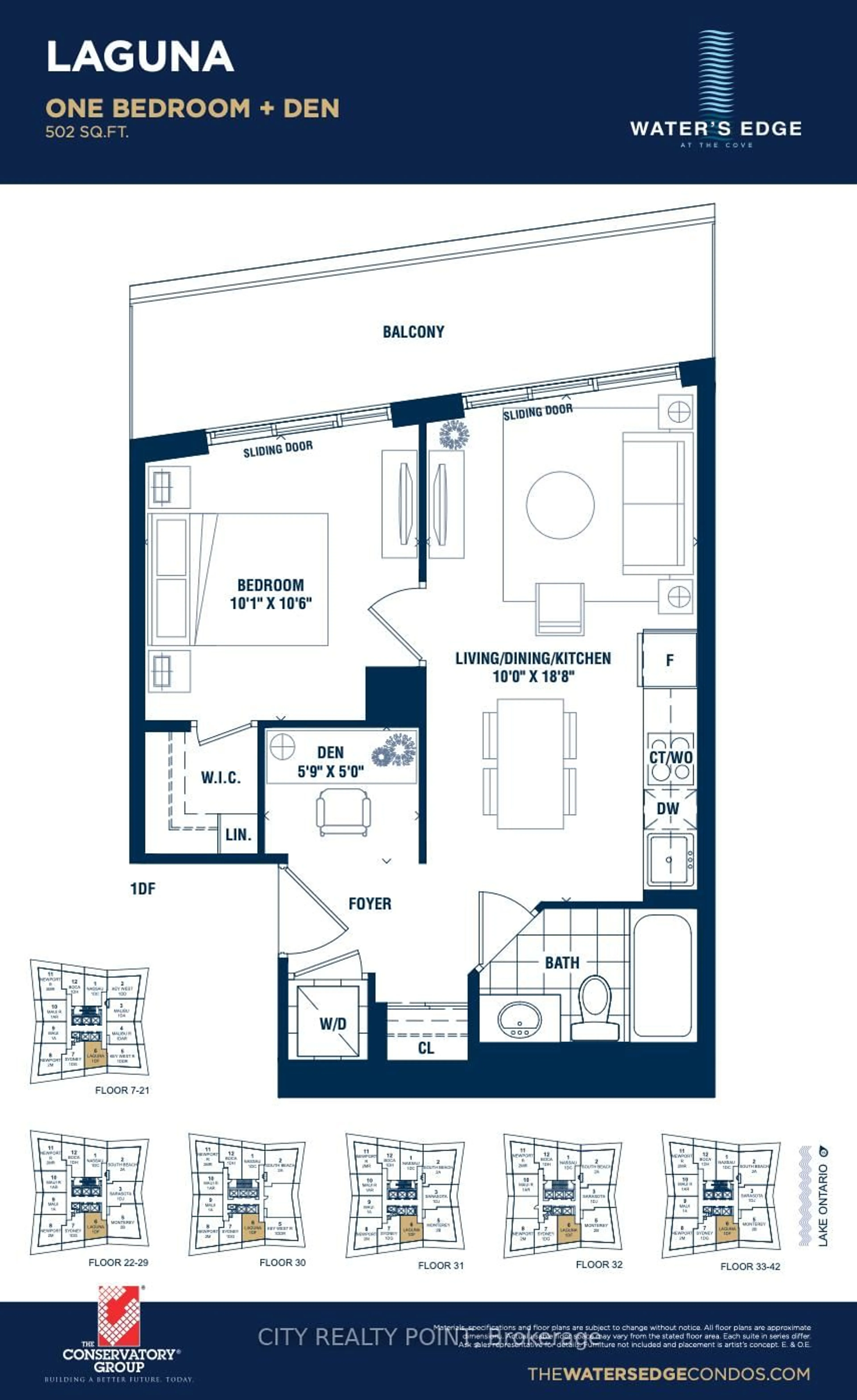 Floor plan for 38 Annie Craig Dr #1406, Toronto Ontario M8V 0G9