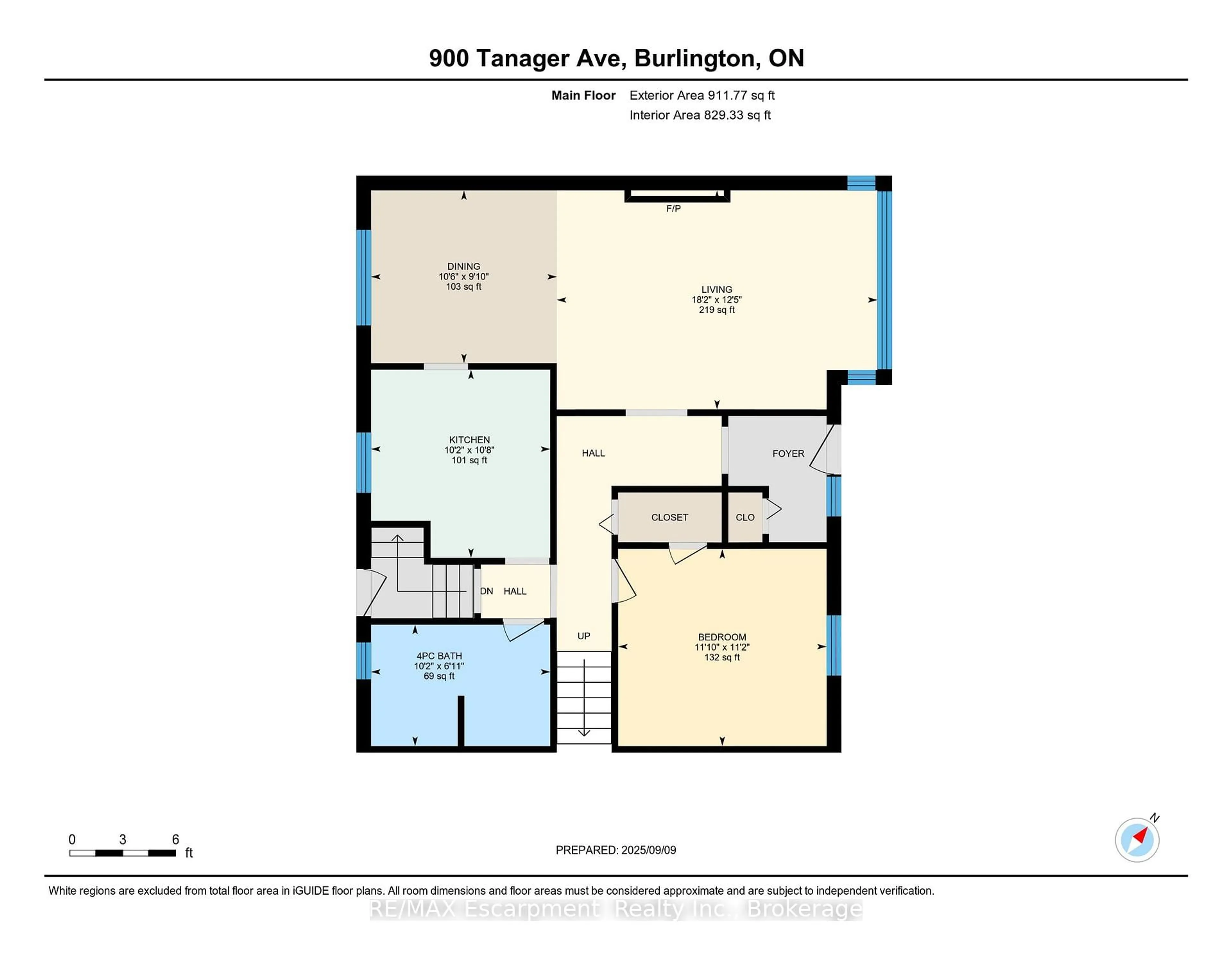 Floor plan for 900 Tanager Ave, Burlington Ontario L7T 2Y2