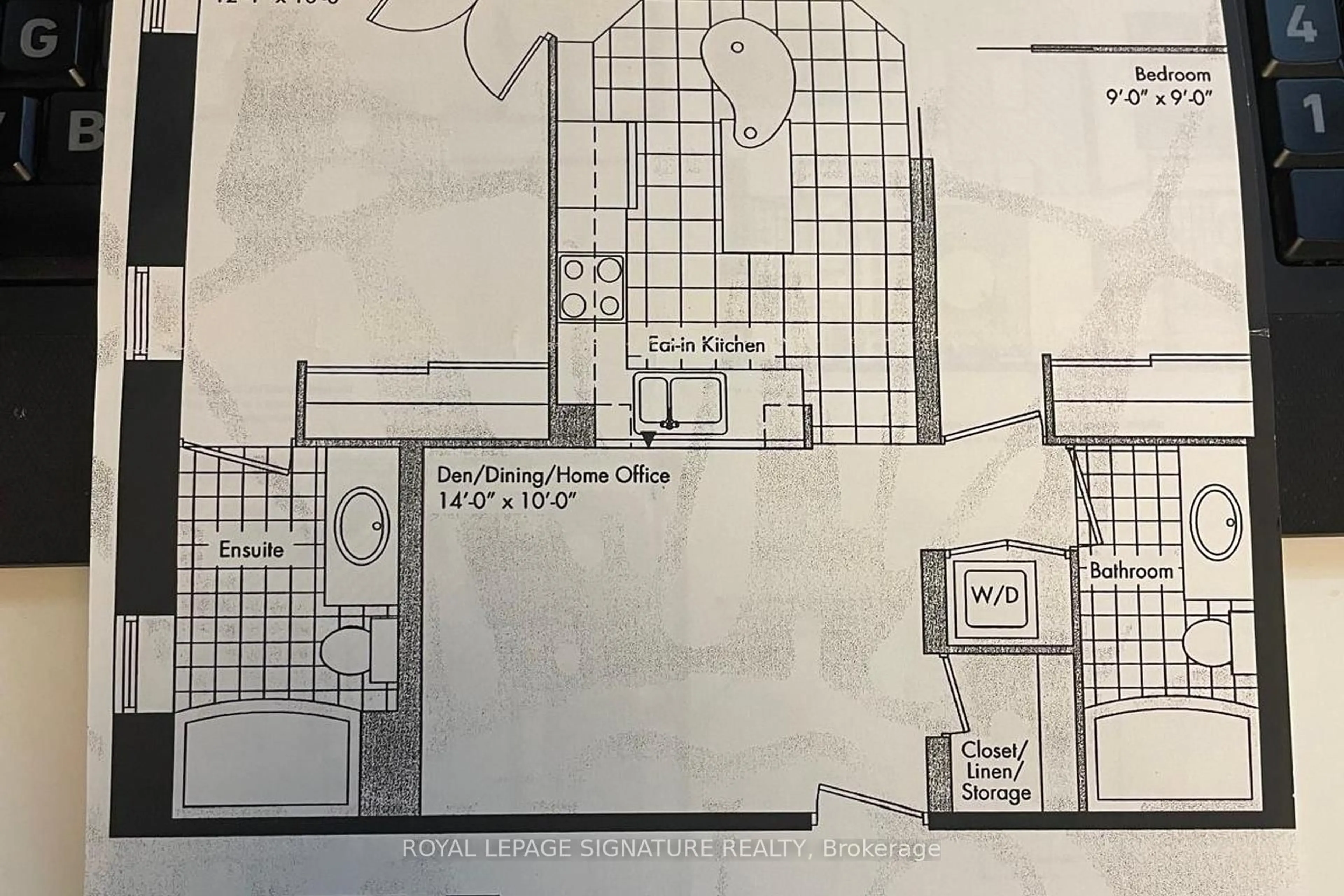 Floor plan for 200 Burnhamthorpe Rd #804, Mississauga Ontario L5A 4L4
