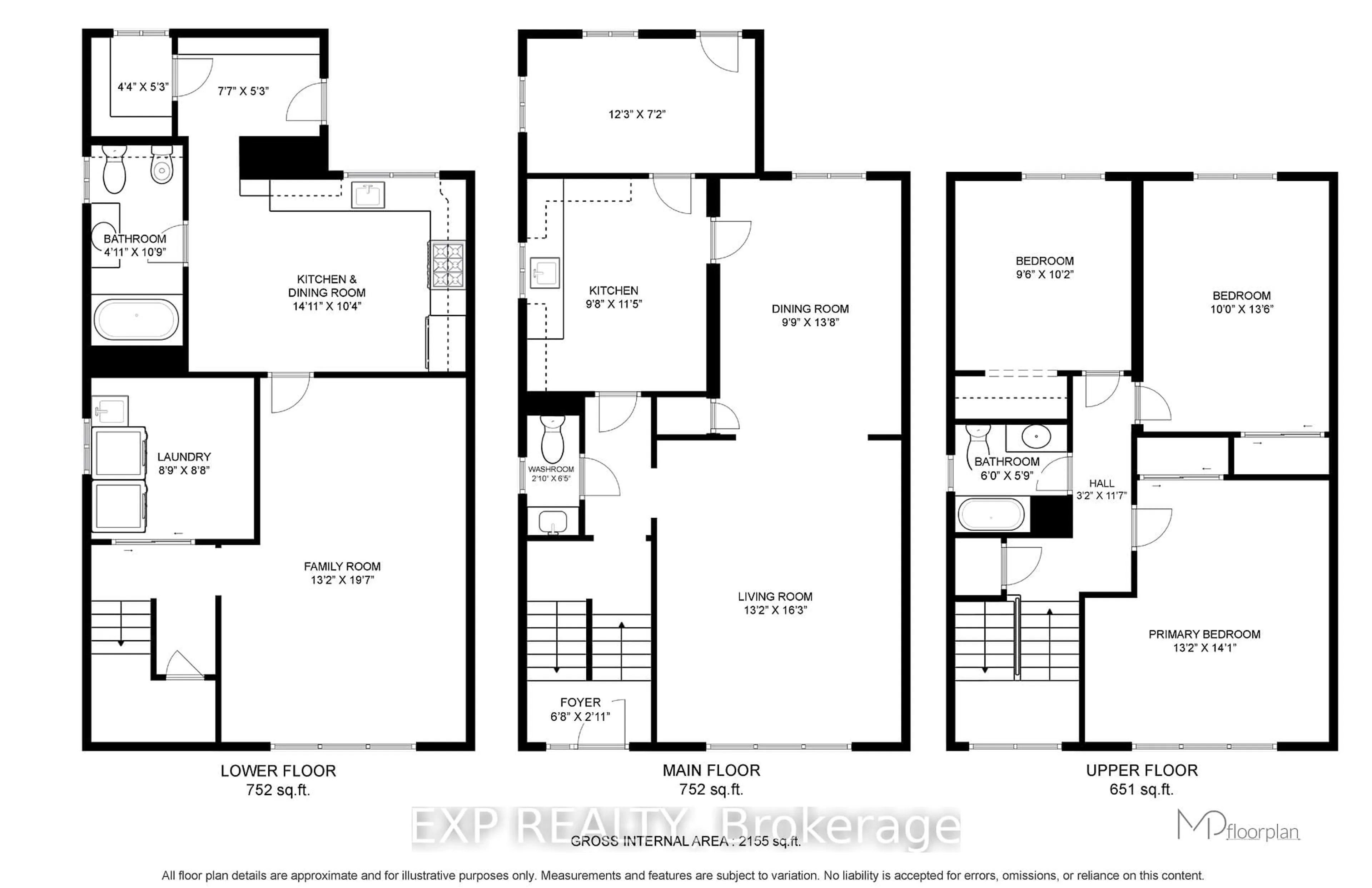 Floor plan for 35 Clairton Cres, Toronto Ontario M6N 2M7