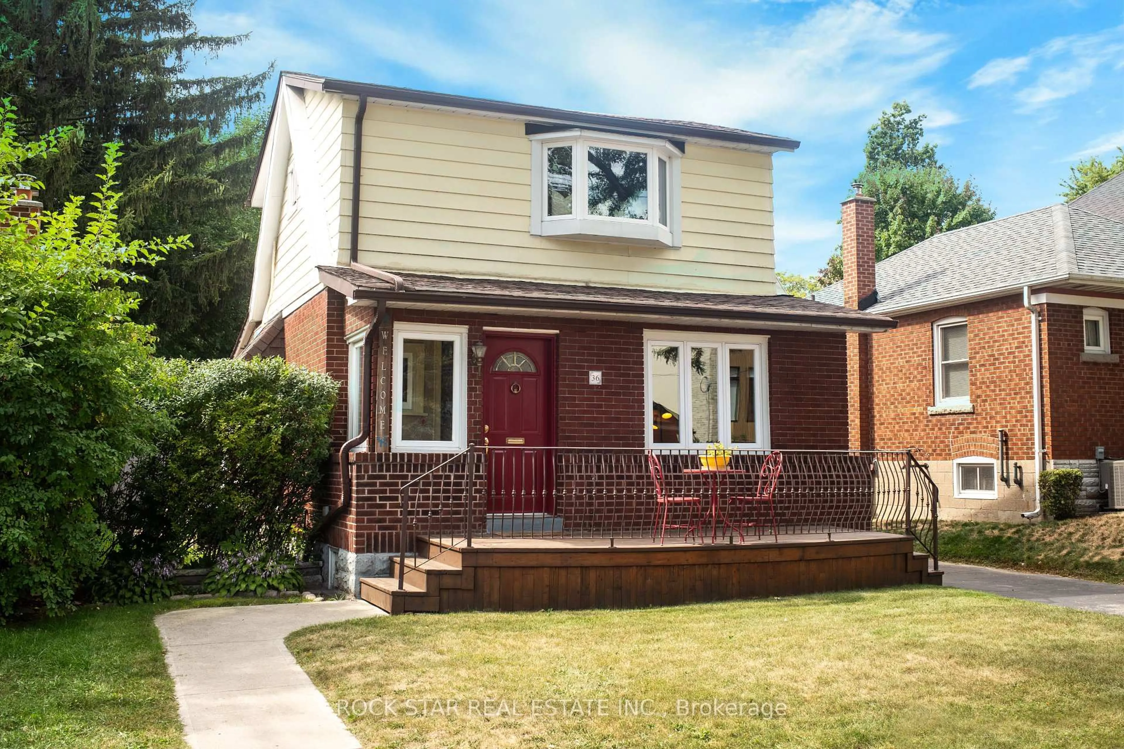 Home with brick exterior material, street for 36 Frances Ave, Toronto Ontario M8Y 3K9