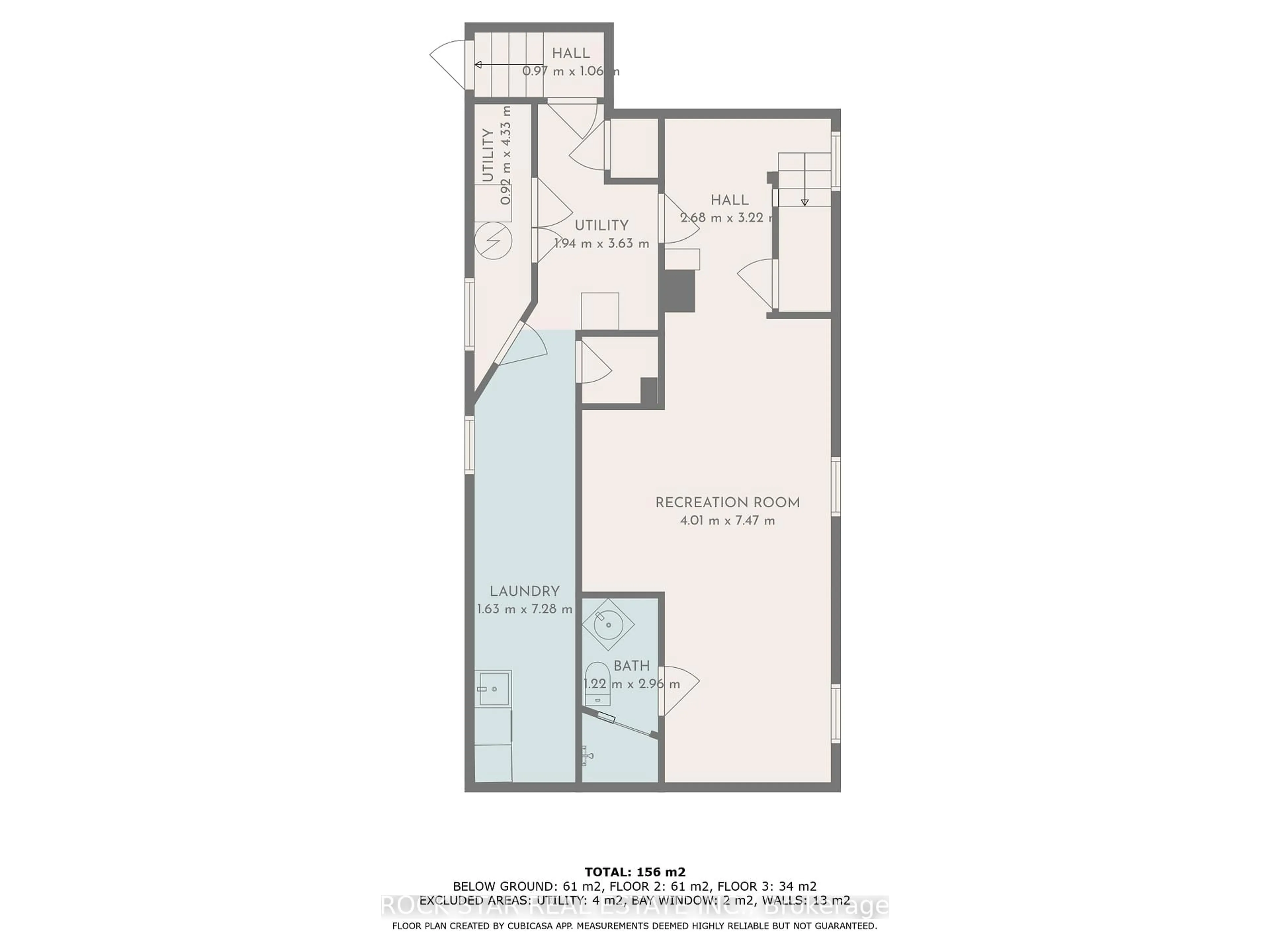 Floor plan for 36 Frances Ave, Toronto Ontario M8Y 3K9