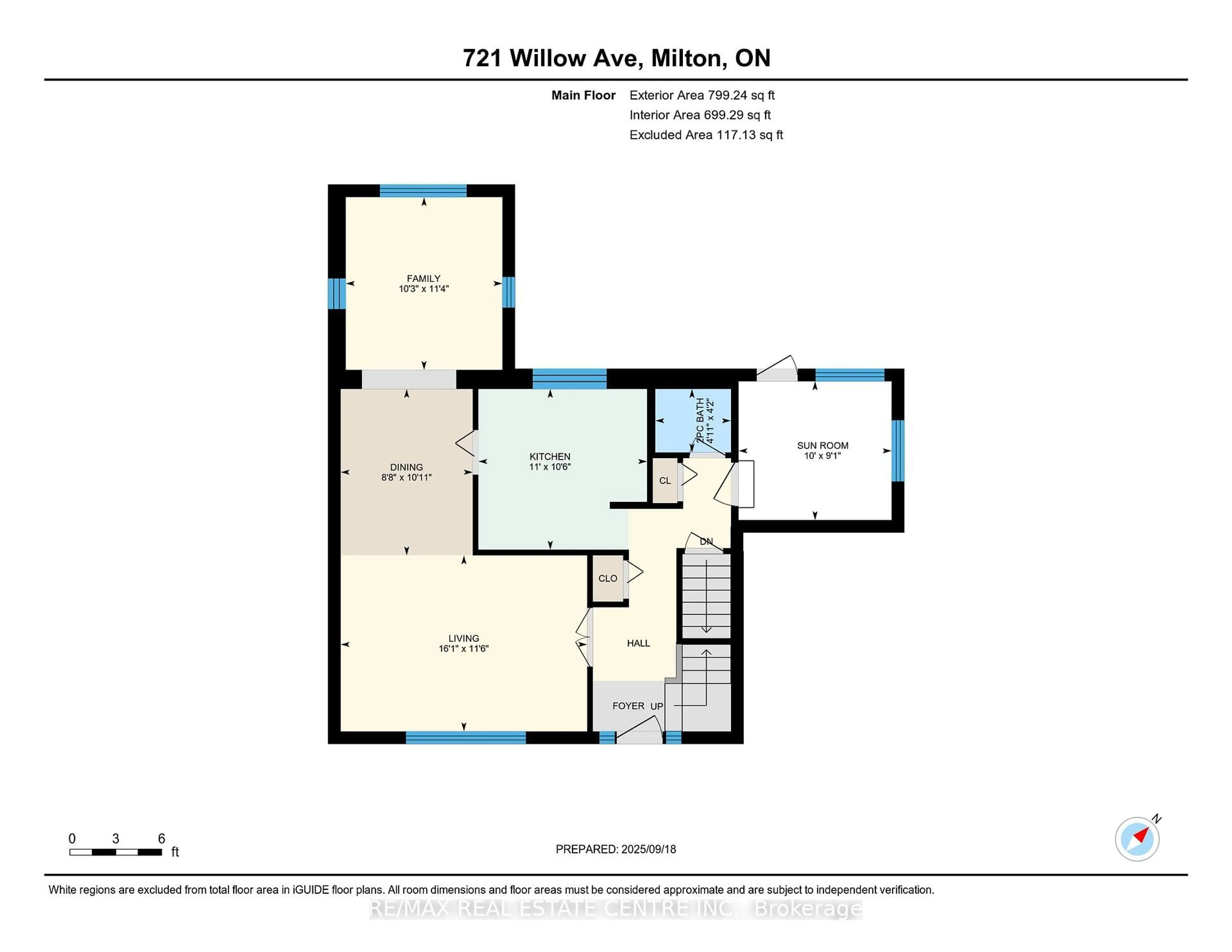 Floor plan for 721 Willow Ave, Milton Ontario L9T 3E5