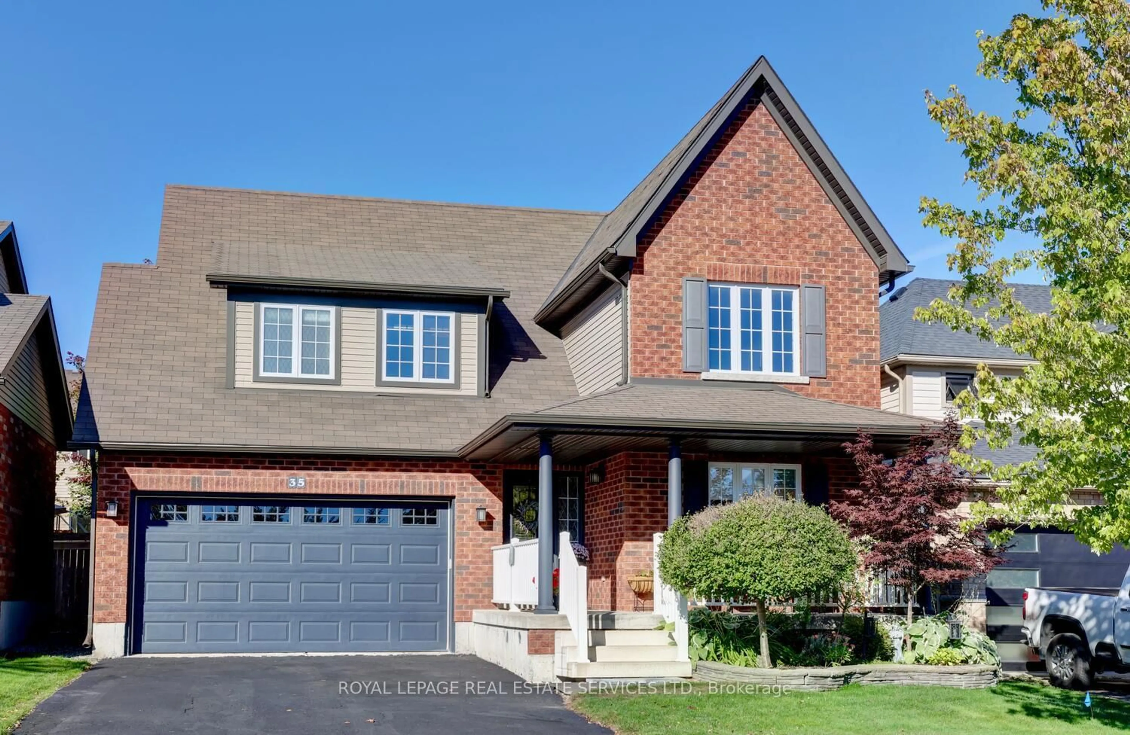 Home with brick exterior material, street for 35 Aiken Cres, Orangeville Ontario L9W 0B2