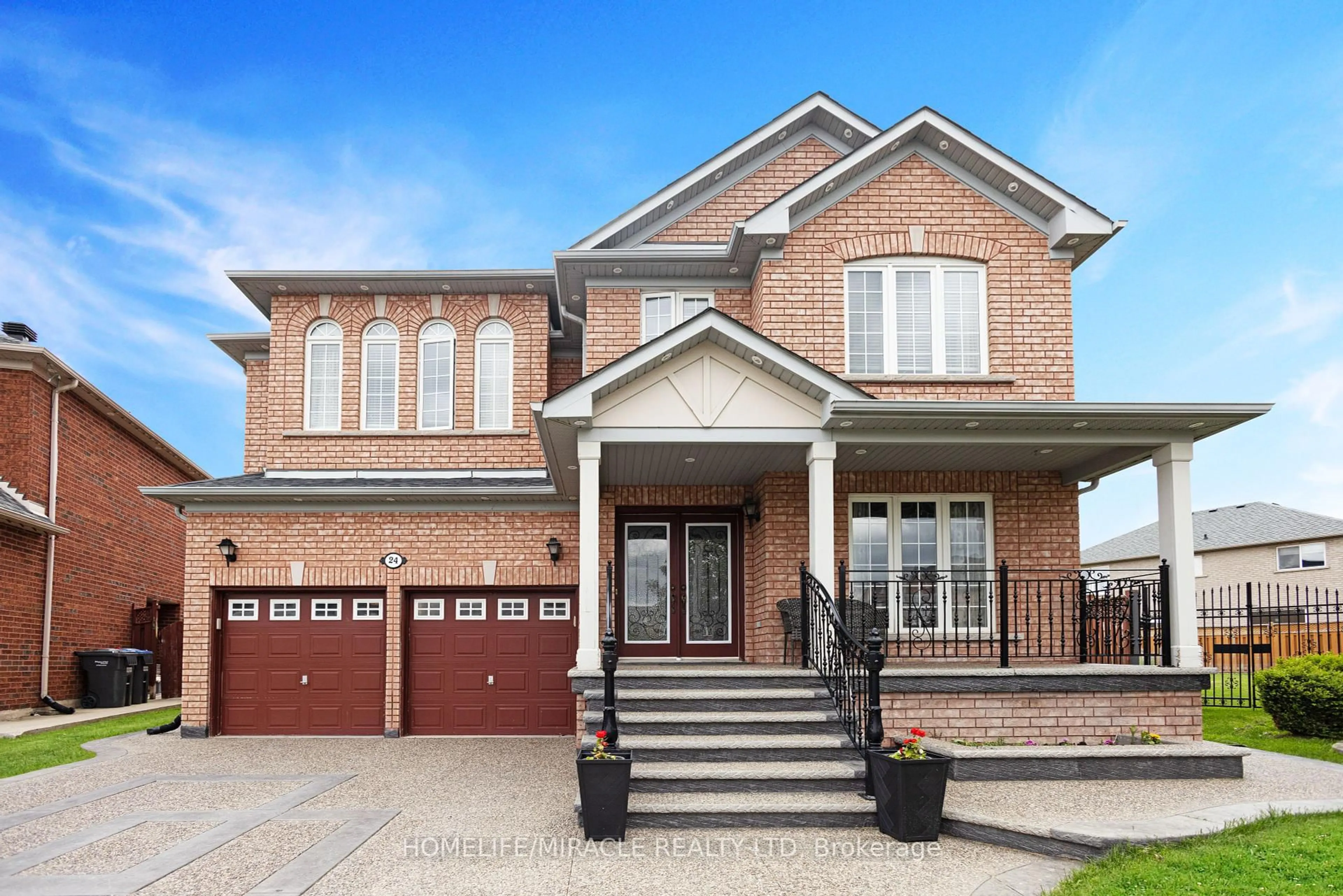 Home with brick exterior material, street for 24 Fauna Crt, Brampton Ontario L6R 3C6