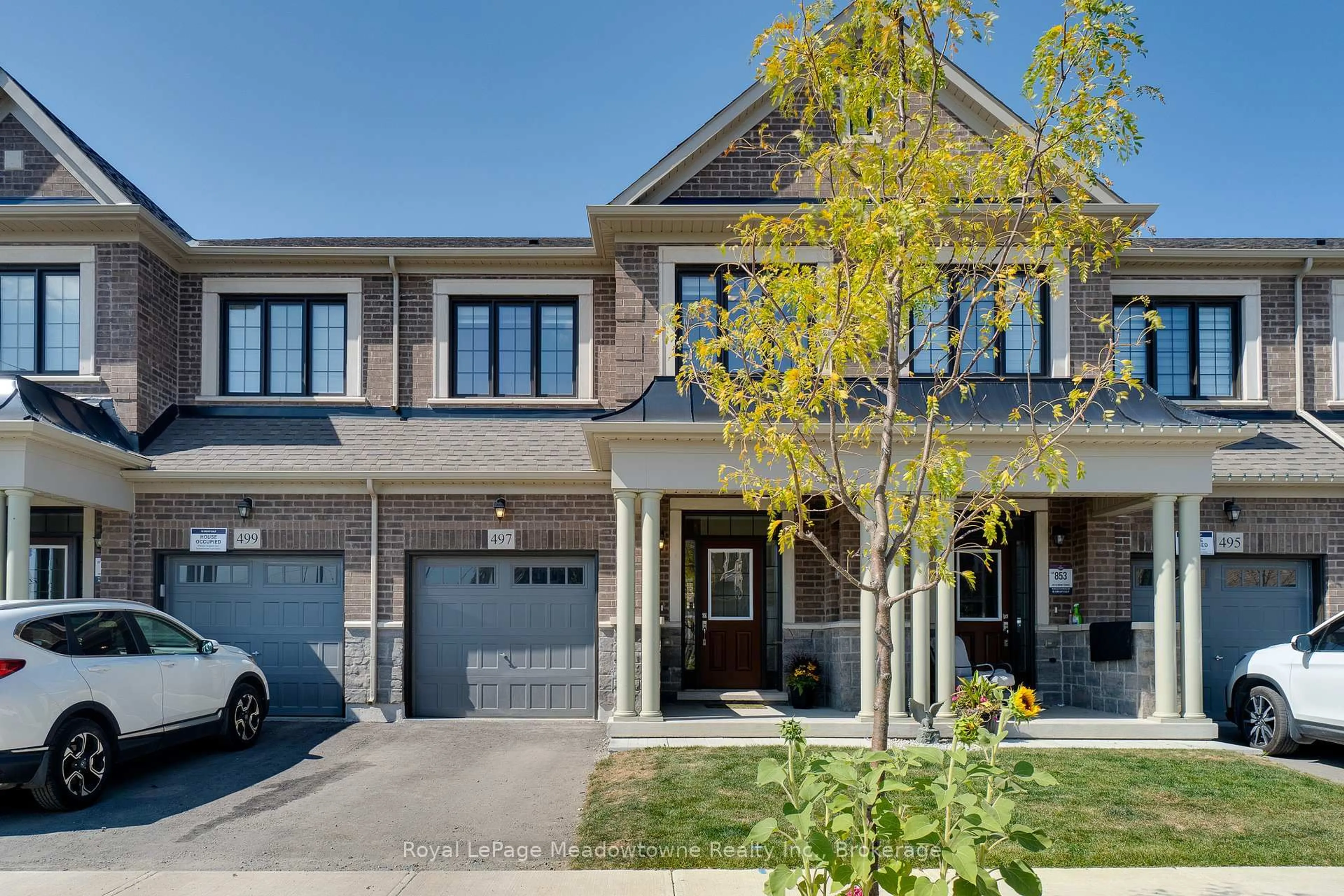 Home with brick exterior material, street for 497 Celandine Terr, Milton Ontario L9E 1T8