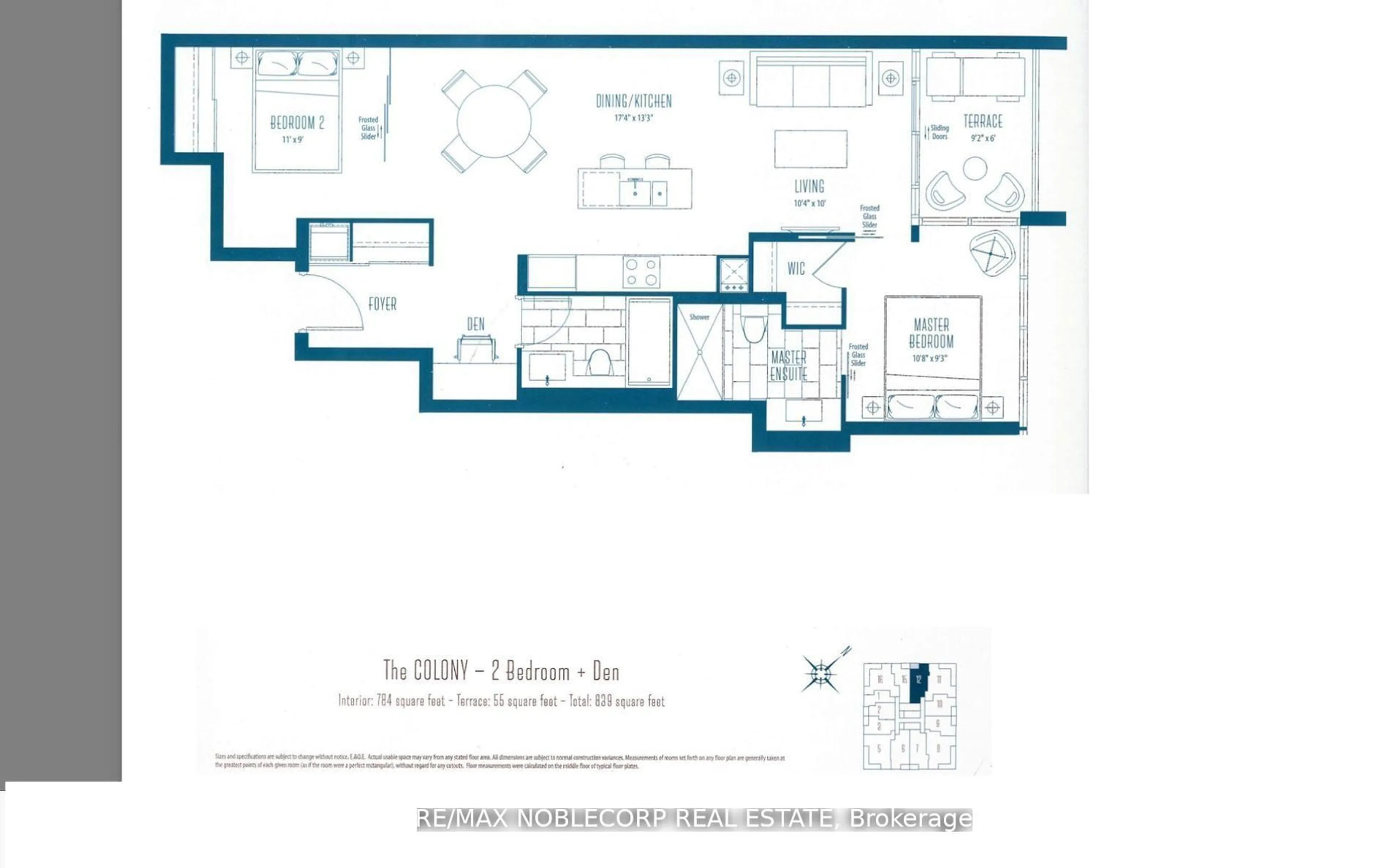 Floor plan for 88 Park Lawn Rd #2212, Toronto Ontario M8Y 0B5