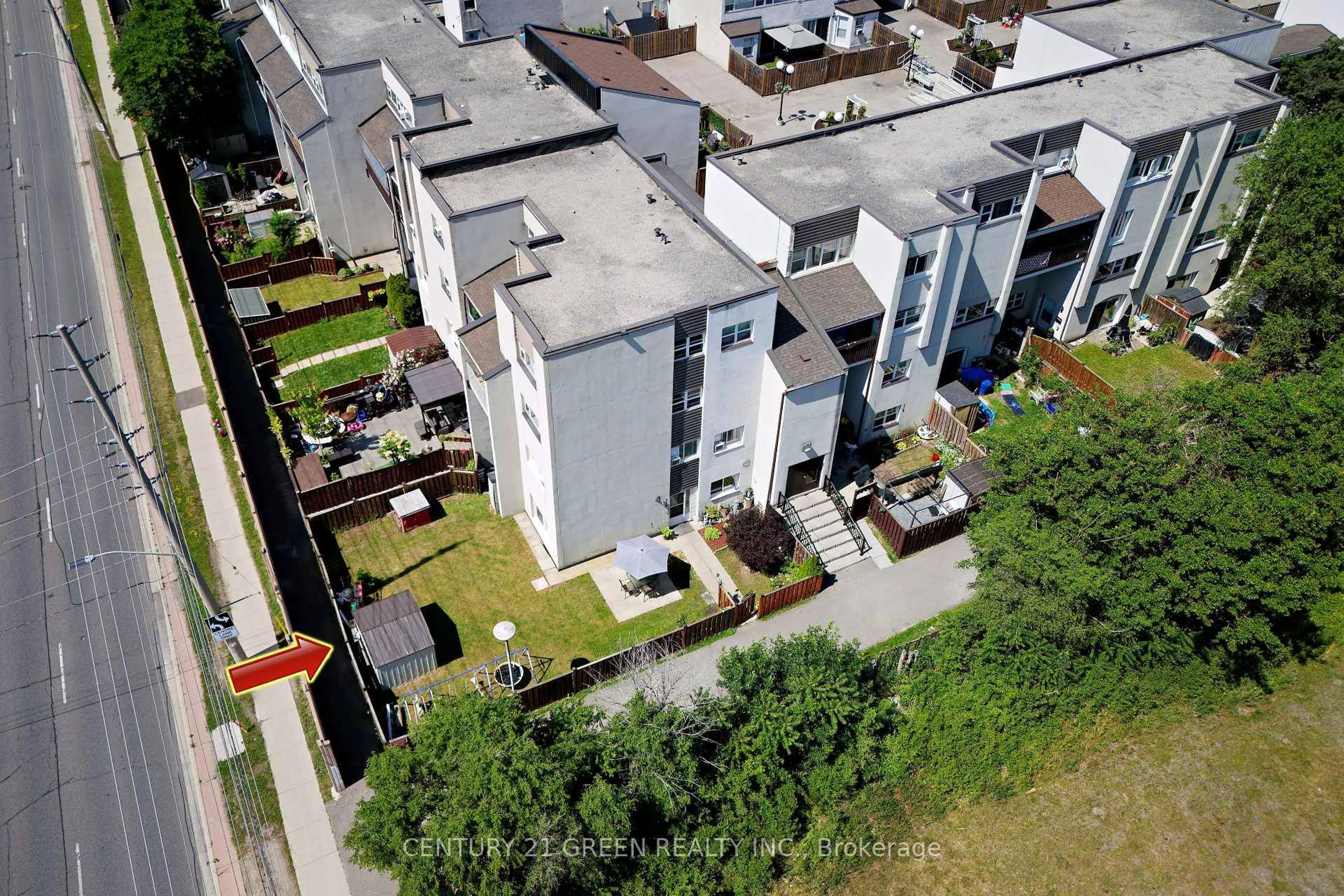 A pic from outside/outdoor area/front of a property/back of a property/a pic from drone, city buildings view from balcony for 3040 Constitution Blvd #114, Mississauga Ontario L4Y 3X7