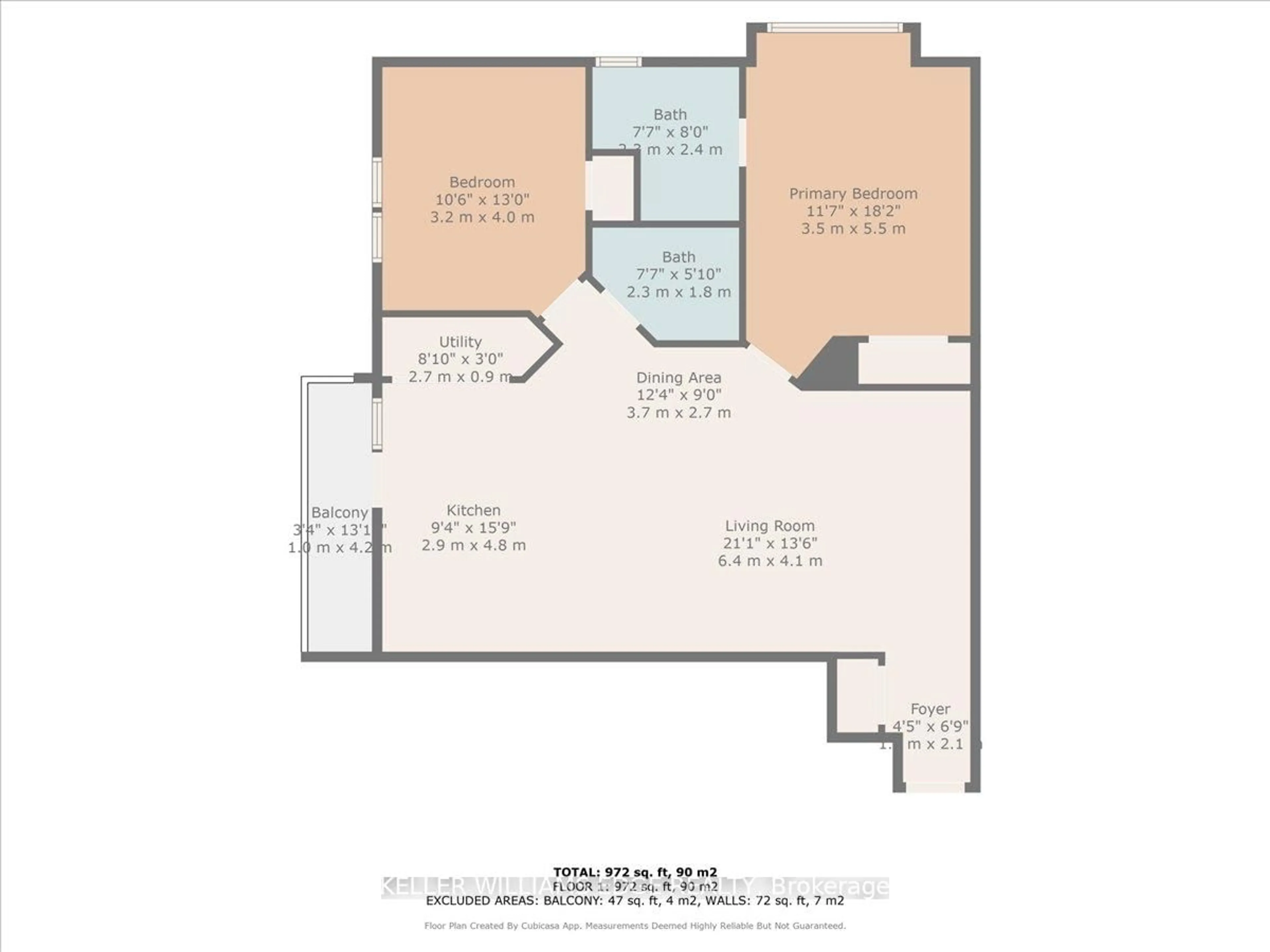Floor plan for 2055 Appleby Line #402, Burlington Ontario L7L 7H1