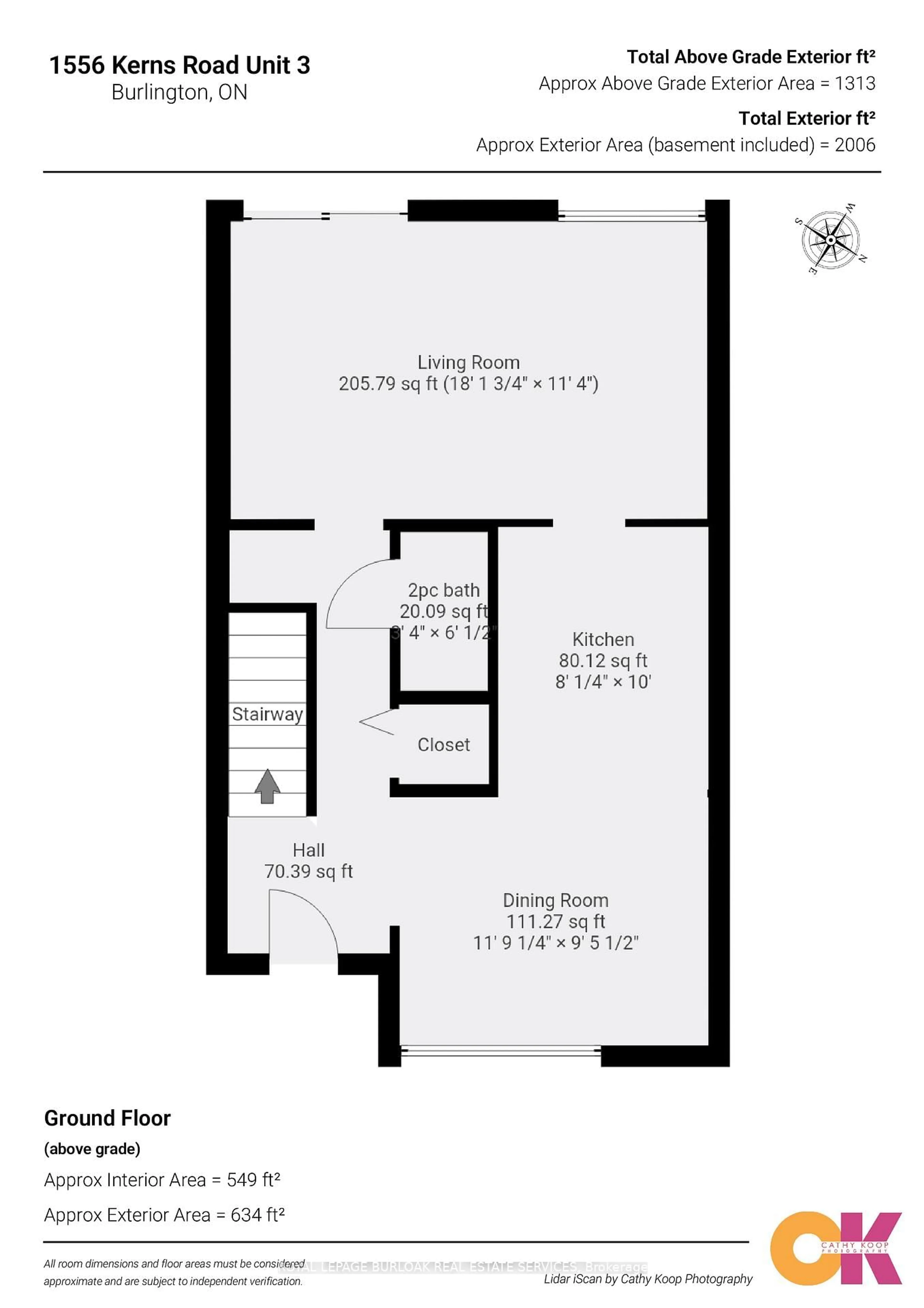 Floor plan for 1556 Kern's Rd #3, Burlington Ontario L7P 3A7