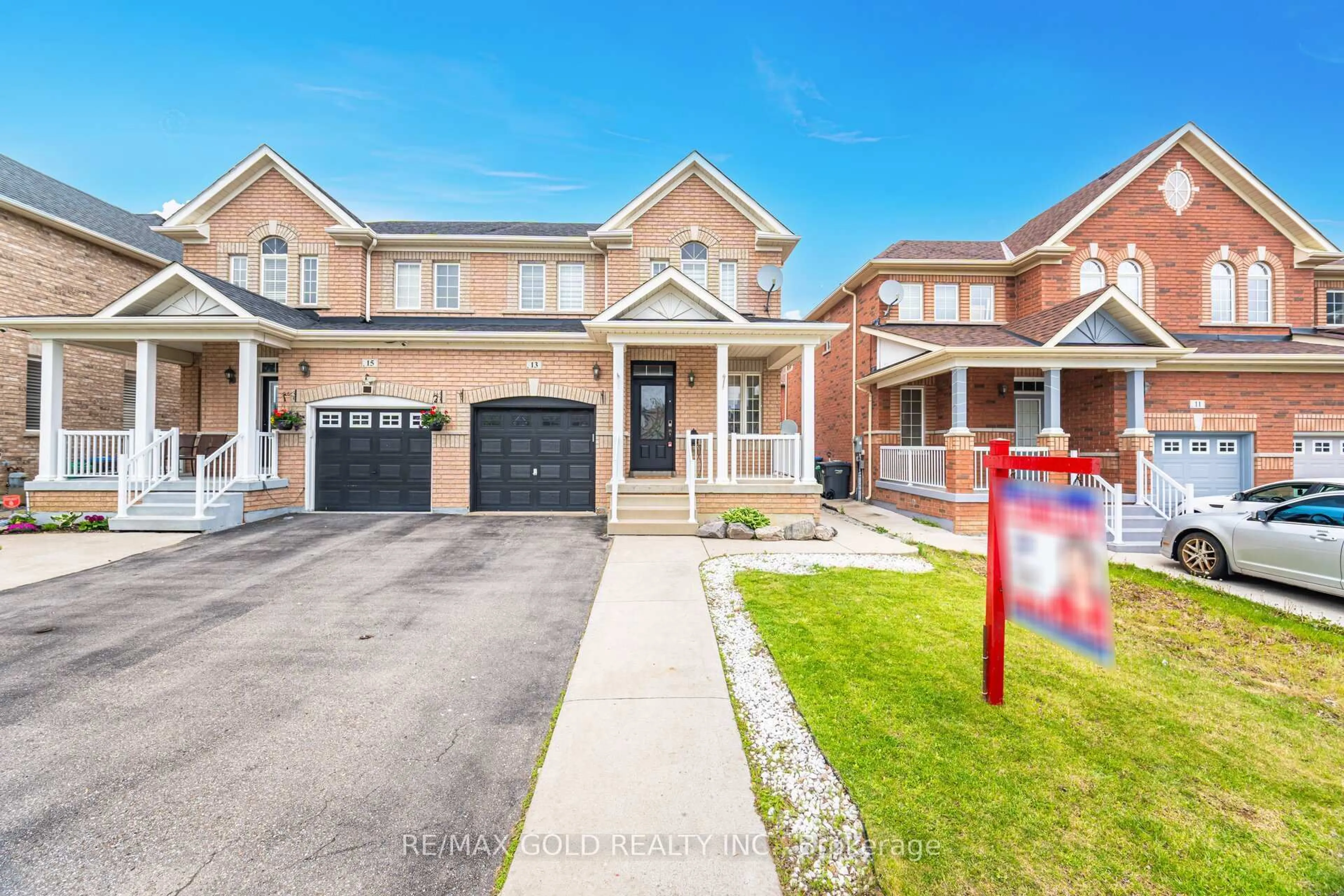 Home with brick exterior material, street for 13 Fawson Cove Way, Brampton Ontario L6R 0G7