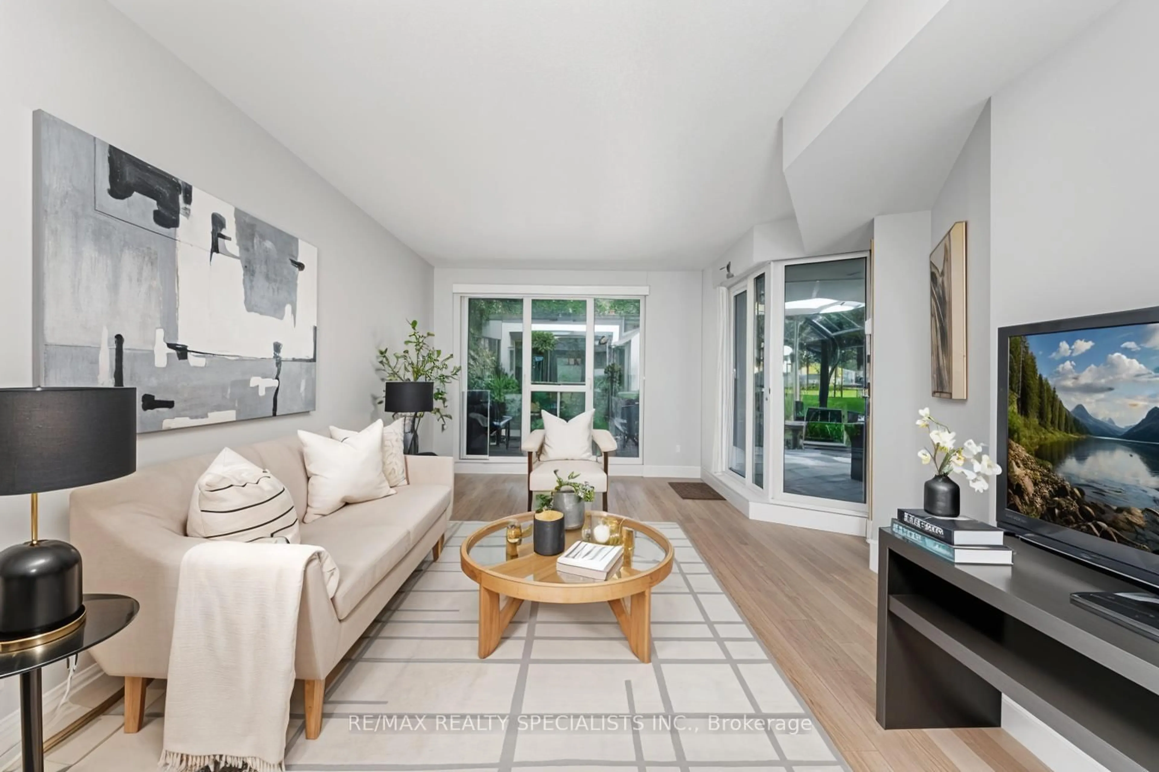 Living room with furniture, unknown for 2119 Lake Shore Blvd #GR1, Toronto Ontario M8V 4E8