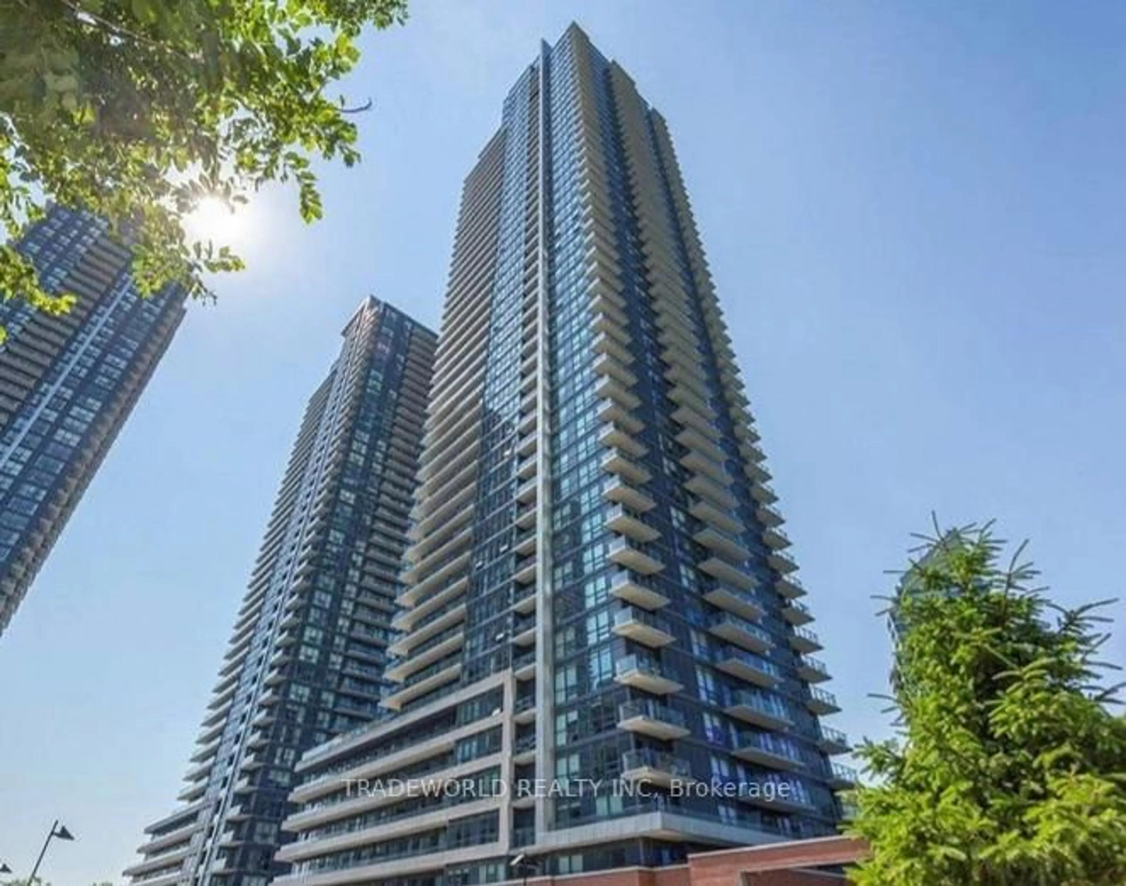 A pic from outside/outdoor area/front of a property/back of a property/a pic from drone, city buildings view from balcony for 2200 Lakeshore Blvd #3710, Toronto Ontario M8V 1A4