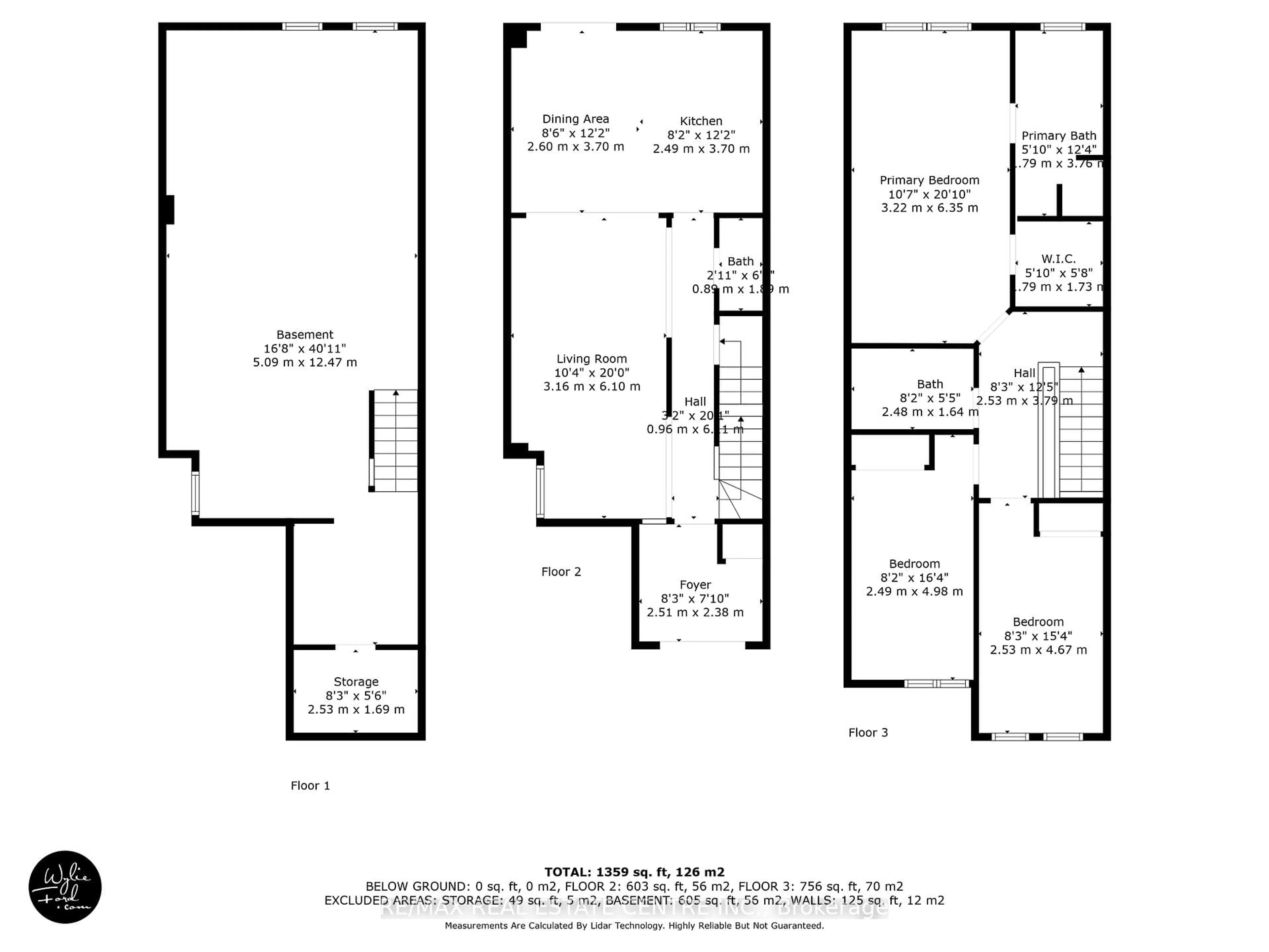 Floor plan for 64 Big Moe Cres, Brampton Ontario L6P 1J8